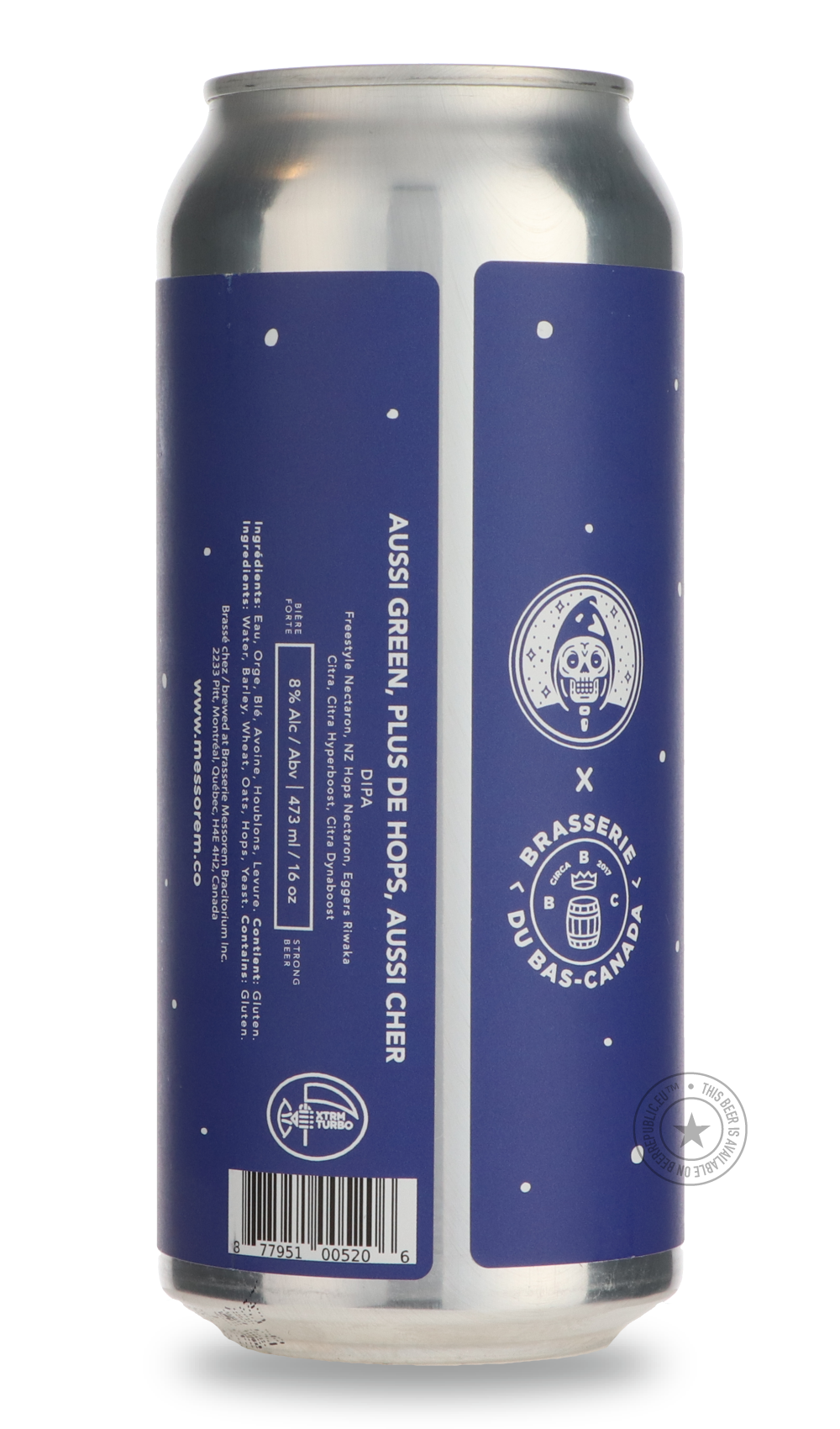 Messorem- Aussi Green, Plus De Hops, Aussi Cher / Brasserie du Bas-IPA- Only @ Beer Republic - The best online beer store for American & Canadian craft beer - Buy beer online from the USA and Canada - Bier online kopen - Amerikaans bier kopen - Craft beer store - Craft beer kopen - Amerikanisch bier kaufen - Bier online kaufen - Acheter biere online - IPA - Stout - Porter - New England IPA - Hazy IPA - Imperial Stout - Barrel Aged - Barrel Aged Imperial Stout - Brown - Dark beer - Blond - Blonde - Pilsner -