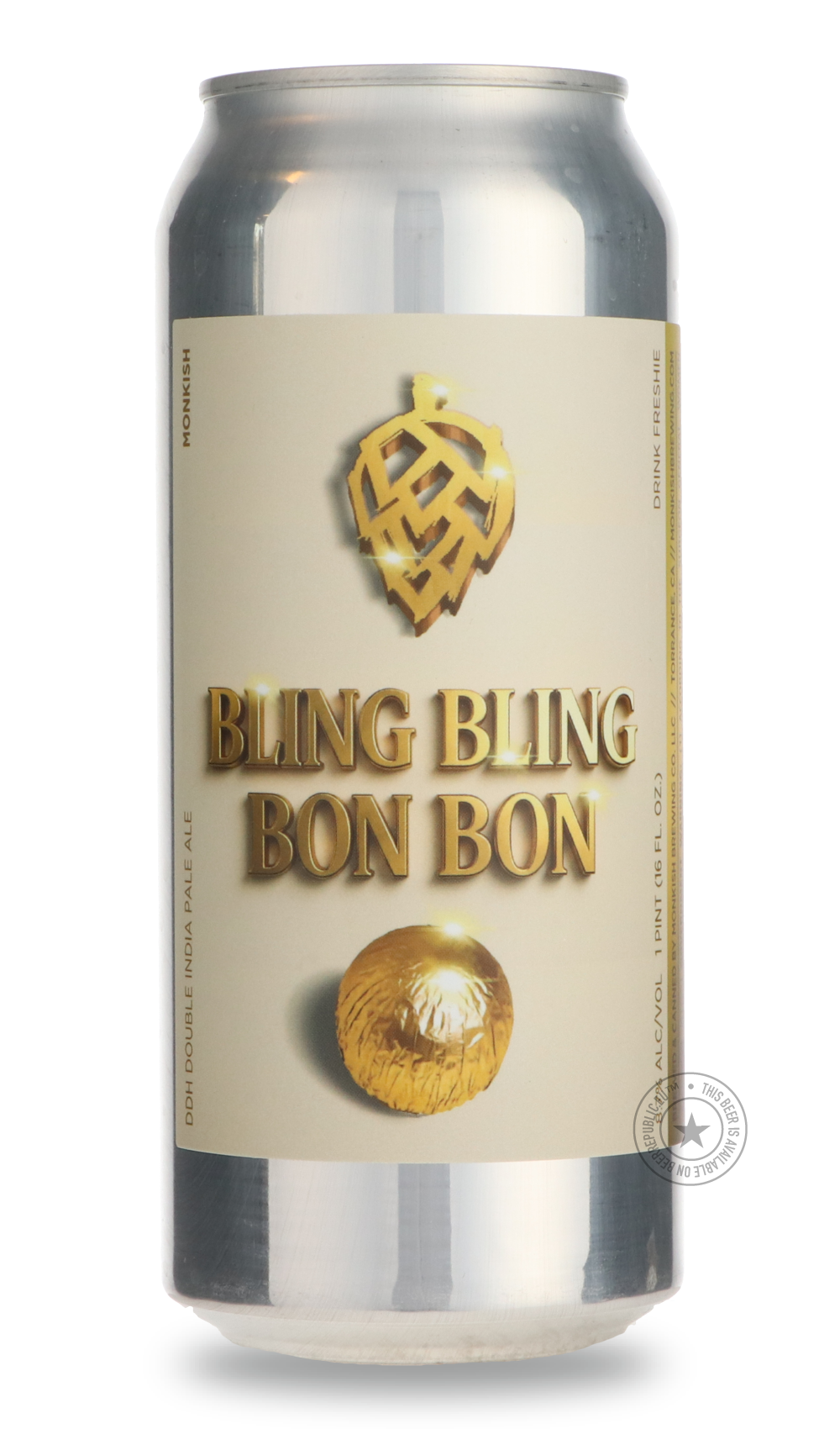 Monkish- Bling Bling Bon Bon-IPA- Only @ Beer Republic - The best online beer store for American & Canadian craft beer - Buy beer online from the USA and Canada - Bier online kopen - Amerikaans bier kopen - Craft beer store - Craft beer kopen - Amerikanisch bier kaufen - Bier online kaufen - Acheter biere online - IPA - Stout - Porter - New England IPA - Hazy IPA - Imperial Stout - Barrel Aged - Barrel Aged Imperial Stout - Brown - Dark beer - Blond - Blonde - Pilsner - Lager - Wheat - Weizen - Amber - Barl