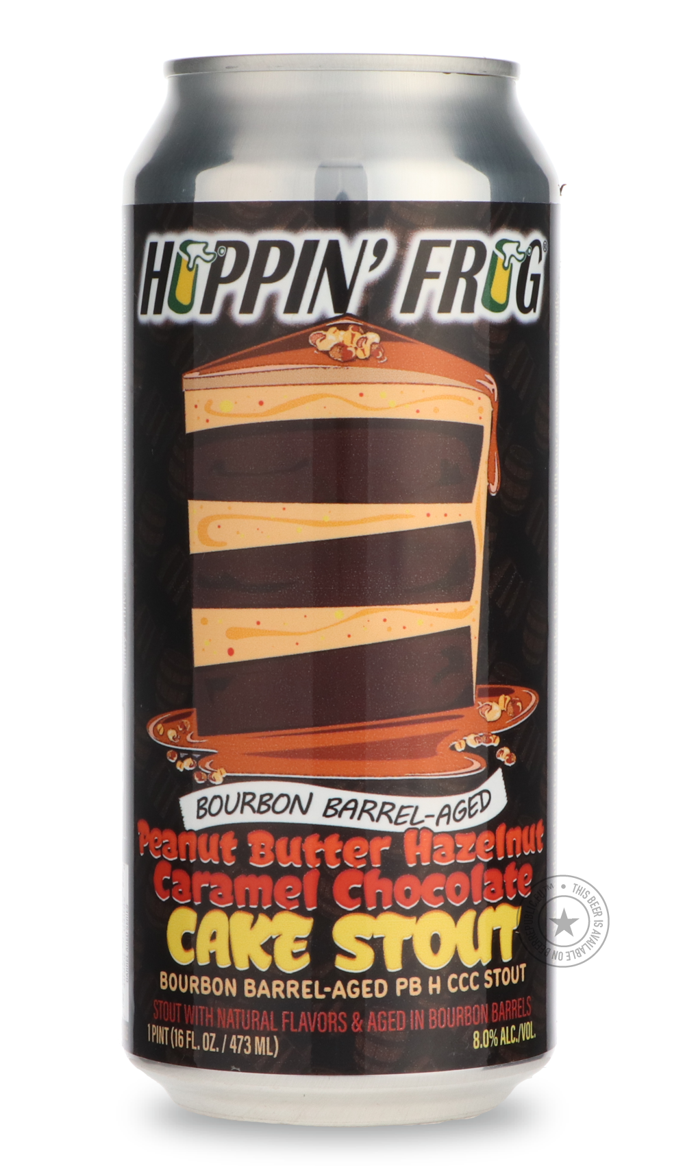 Hoppin' Frog- Bourbon Barrel-Aged Peanut Butter Hazelnut Caramel Chocolate Cake Stout-Stout & Porter- Only @ Beer Republic - The best online beer store for American & Canadian craft beer - Buy beer online from the USA and Canada - Bier online kopen - Amerikaans bier kopen - Craft beer store - Craft beer kopen - Amerikanisch bier kaufen - Bier online kaufen - Acheter biere online - IPA - Stout - Porter - New England IPA - Hazy IPA - Imperial Stout - Barrel Aged - Barrel Aged Imperial Stout - Brown - Dark bee