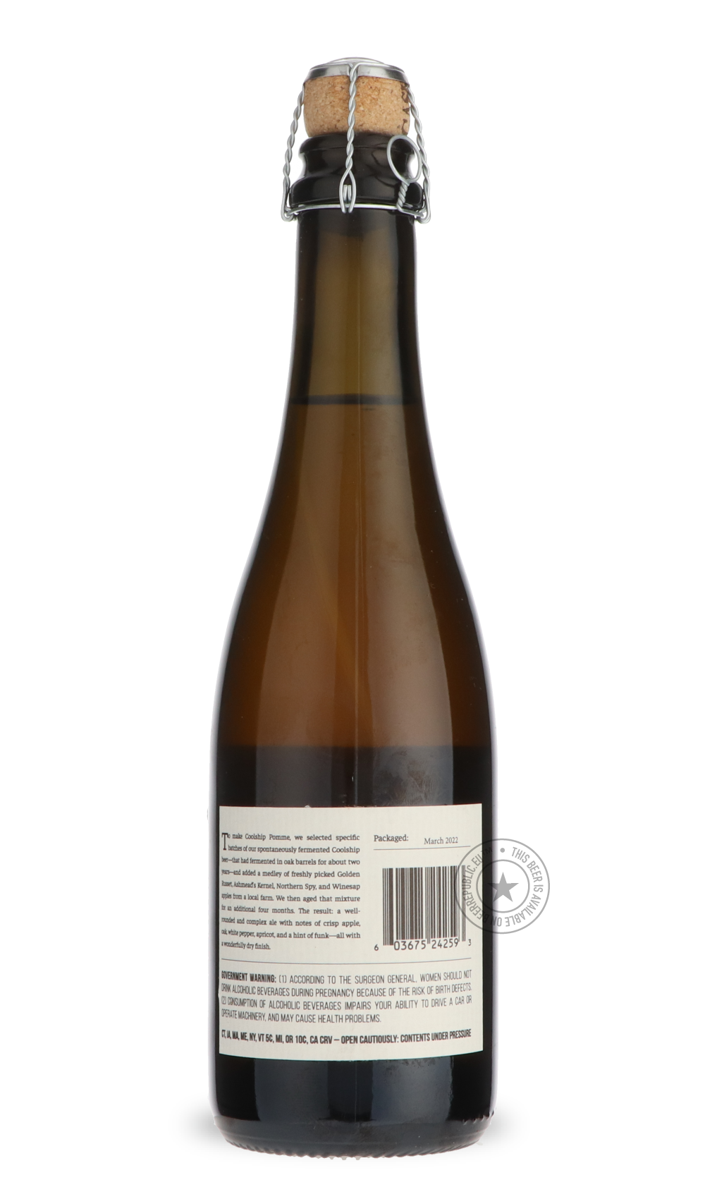 -Allagash- Coolship Pomme-Sour / Wild & Fruity- Only @ Beer Republic - The best online beer store for American & Canadian craft beer - Buy beer online from the USA and Canada - Bier online kopen - Amerikaans bier kopen - Craft beer store - Craft beer kopen - Amerikanisch bier kaufen - Bier online kaufen - Acheter biere online - IPA - Stout - Porter - New England IPA - Hazy IPA - Imperial Stout - Barrel Aged - Barrel Aged Imperial Stout - Brown - Dark beer - Blond - Blonde - Pilsner - Lager - Wheat - Weizen 