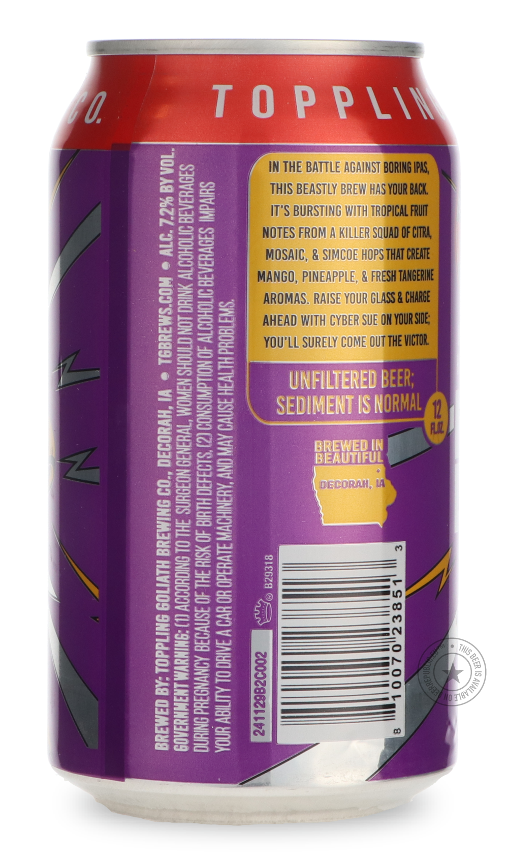Toppling Goliath- Cyber Sue-IPA- Only @ Beer Republic - The best online beer store for American & Canadian craft beer - Buy beer online from the USA and Canada - Bier online kopen - Amerikaans bier kopen - Craft beer store - Craft beer kopen - Amerikanisch bier kaufen - Bier online kaufen - Acheter biere online - IPA - Stout - Porter - New England IPA - Hazy IPA - Imperial Stout - Barrel Aged - Barrel Aged Imperial Stout - Brown - Dark beer - Blond - Blonde - Pilsner - Lager - Wheat - Weizen - Amber - Barle