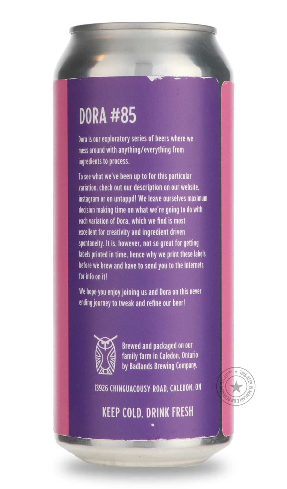 Badlands- Dora #85-IPA- Only @ Beer Republic - The best online beer store for American & Canadian craft beer - Buy beer online from the USA and Canada - Bier online kopen - Amerikaans bier kopen - Craft beer store - Craft beer kopen - Amerikanisch bier kaufen - Bier online kaufen - Acheter biere online - IPA - Stout - Porter - New England IPA - Hazy IPA - Imperial Stout - Barrel Aged - Barrel Aged Imperial Stout - Brown - Dark beer - Blond - Blonde - Pilsner - Lager - Wheat - Weizen - Amber - Barley Wine -