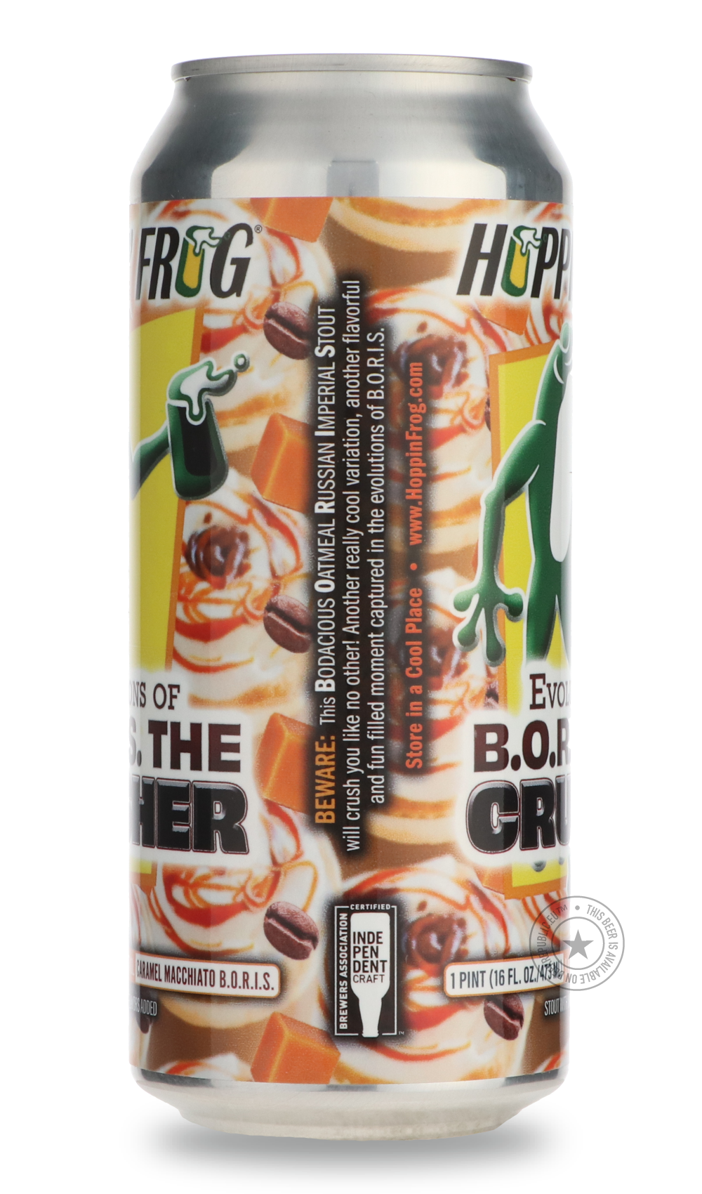 Hoppin' Frog- Evolutions of B.O.R.I.S. the Crusher Caramel Macchiato-Stout & Porter- Only @ Beer Republic - The best online beer store for American & Canadian craft beer - Buy beer online from the USA and Canada - Bier online kopen - Amerikaans bier kopen - Craft beer store - Craft beer kopen - Amerikanisch bier kaufen - Bier online kaufen - Acheter biere online - IPA - Stout - Porter - New England IPA - Hazy IPA - Imperial Stout - Barrel Aged - Barrel Aged Imperial Stout - Brown - Dark beer - Blond - Blond