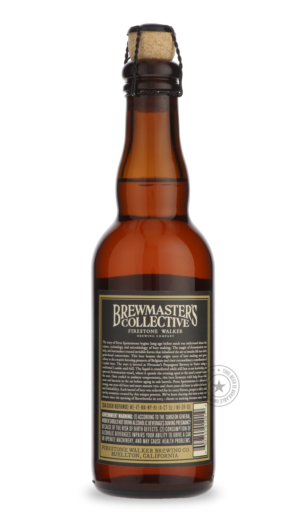 -Firestone Walker- Ferus Spontaneous-Sour / Wild & Fruity- Only @ Beer Republic - The best online beer store for American & Canadian craft beer - Buy beer online from the USA and Canada - Bier online kopen - Amerikaans bier kopen - Craft beer store - Craft beer kopen - Amerikanisch bier kaufen - Bier online kaufen - Acheter biere online - IPA - Stout - Porter - New England IPA - Hazy IPA - Imperial Stout - Barrel Aged - Barrel Aged Imperial Stout - Brown - Dark beer - Blond - Blonde - Pilsner - Lager - Whea