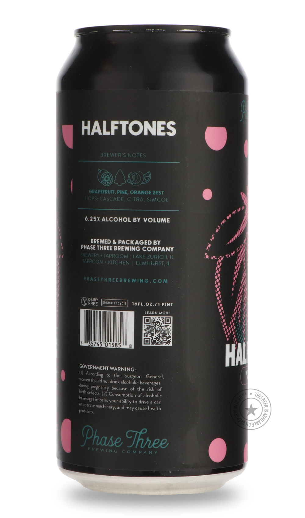 -Phase Three- Halftones-IPA- Only @ Beer Republic - The best online beer store for American & Canadian craft beer - Buy beer online from the USA and Canada - Bier online kopen - Amerikaans bier kopen - Craft beer store - Craft beer kopen - Amerikanisch bier kaufen - Bier online kaufen - Acheter biere online - IPA - Stout - Porter - New England IPA - Hazy IPA - Imperial Stout - Barrel Aged - Barrel Aged Imperial Stout - Brown - Dark beer - Blond - Blonde - Pilsner - Lager - Wheat - Weizen - Amber - Barley Wi
