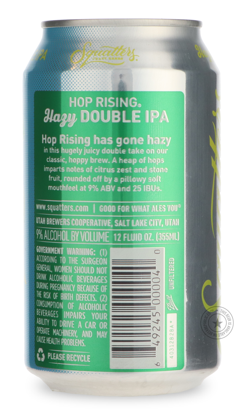 Squatters- Hop Rising Hazy-IPA- Only @ Beer Republic - The best online beer store for American & Canadian craft beer - Buy beer online from the USA and Canada - Bier online kopen - Amerikaans bier kopen - Craft beer store - Craft beer kopen - Amerikanisch bier kaufen - Bier online kaufen - Acheter biere online - IPA - Stout - Porter - New England IPA - Hazy IPA - Imperial Stout - Barrel Aged - Barrel Aged Imperial Stout - Brown - Dark beer - Blond - Blonde - Pilsner - Lager - Wheat - Weizen - Amber - Barley