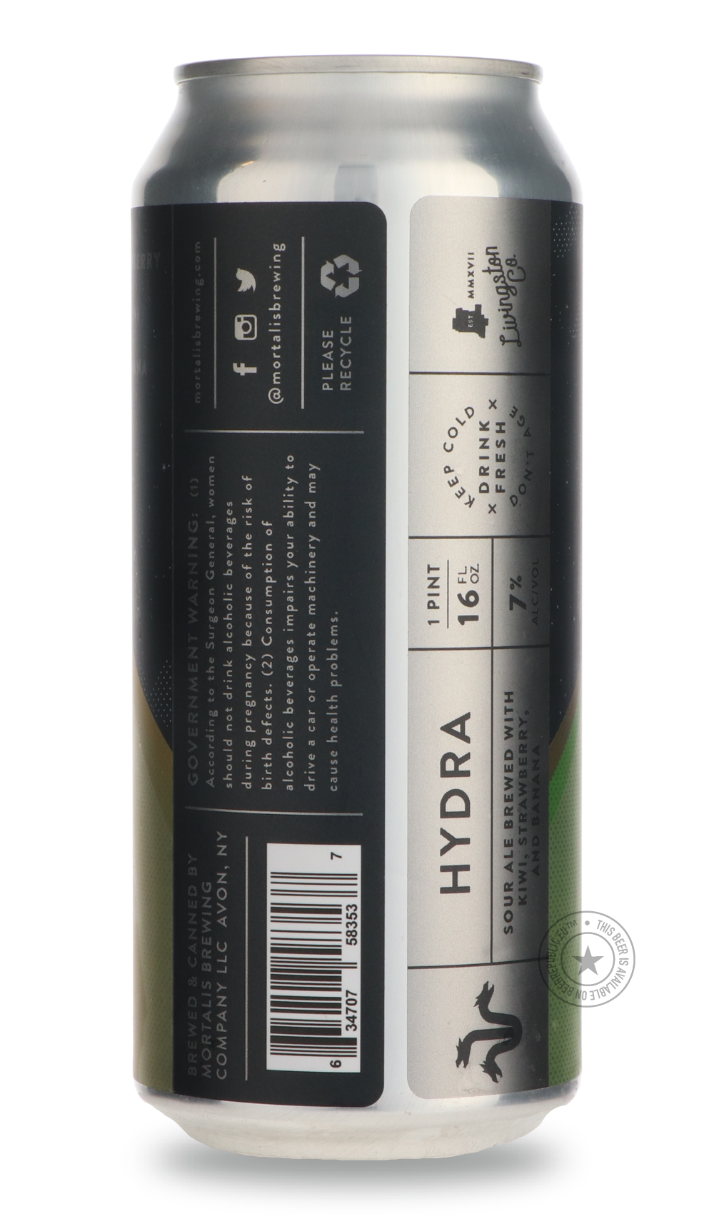 -Mortalis- Hydra | Kiwi + Strawberry + Banana-Sour / Wild & Fruity- Only @ Beer Republic - The best online beer store for American & Canadian craft beer - Buy beer online from the USA and Canada - Bier online kopen - Amerikaans bier kopen - Craft beer store - Craft beer kopen - Amerikanisch bier kaufen - Bier online kaufen - Acheter biere online - IPA - Stout - Porter - New England IPA - Hazy IPA - Imperial Stout - Barrel Aged - Barrel Aged Imperial Stout - Brown - Dark beer - Blond - Blonde - Pilsner - Lag