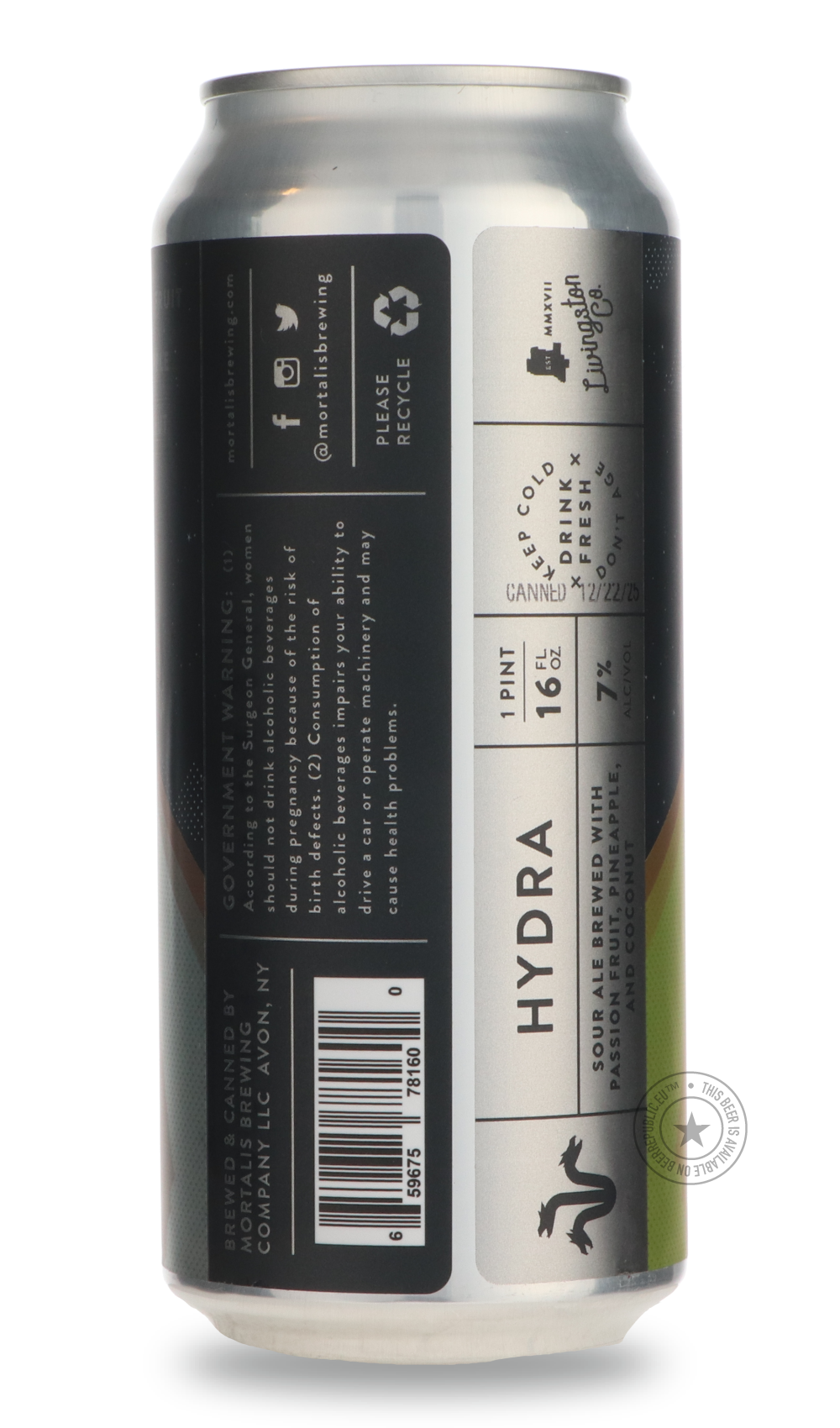 Mortalis- Hydra | Passion Fruit + Pineapple + Coconut-Sour / Wild & Fruity- Only @ Beer Republic - The best online beer store for American & Canadian craft beer - Buy beer online from the USA and Canada - Bier online kopen - Amerikaans bier kopen - Craft beer store - Craft beer kopen - Amerikanisch bier kaufen - Bier online kaufen - Acheter biere online - IPA - Stout - Porter - New England IPA - Hazy IPA - Imperial Stout - Barrel Aged - Barrel Aged Imperial Stout - Brown - Dark beer - Blond - Blonde - Pilsn