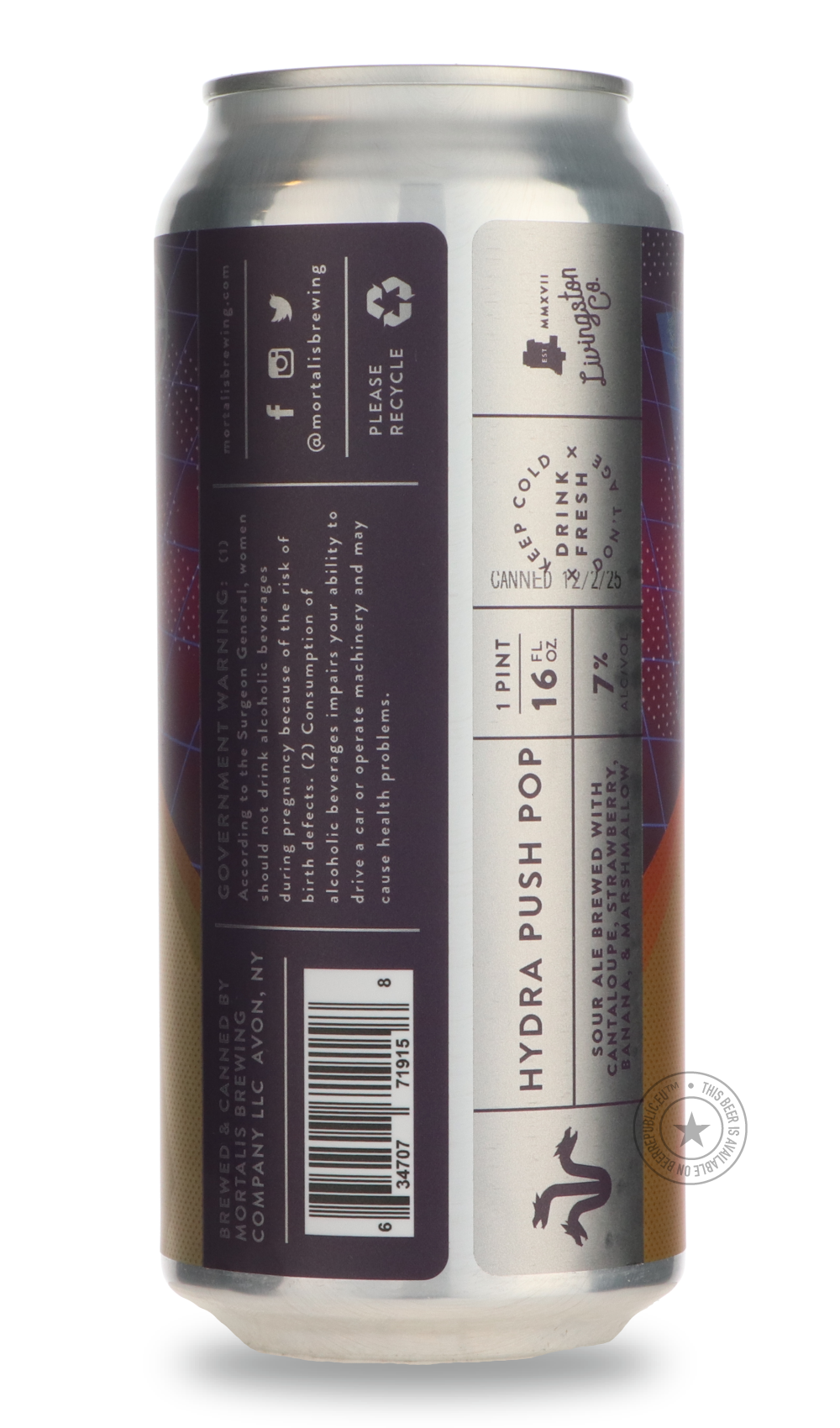 Mortalis- Hydra | Push Pop / Yah Brew-Sour / Wild & Fruity- Only @ Beer Republic - The best online beer store for American & Canadian craft beer - Buy beer online from the USA and Canada - Bier online kopen - Amerikaans bier kopen - Craft beer store - Craft beer kopen - Amerikanisch bier kaufen - Bier online kaufen - Acheter biere online - IPA - Stout - Porter - New England IPA - Hazy IPA - Imperial Stout - Barrel Aged - Barrel Aged Imperial Stout - Brown - Dark beer - Blond - Blonde - Pilsner - Lager - Whe