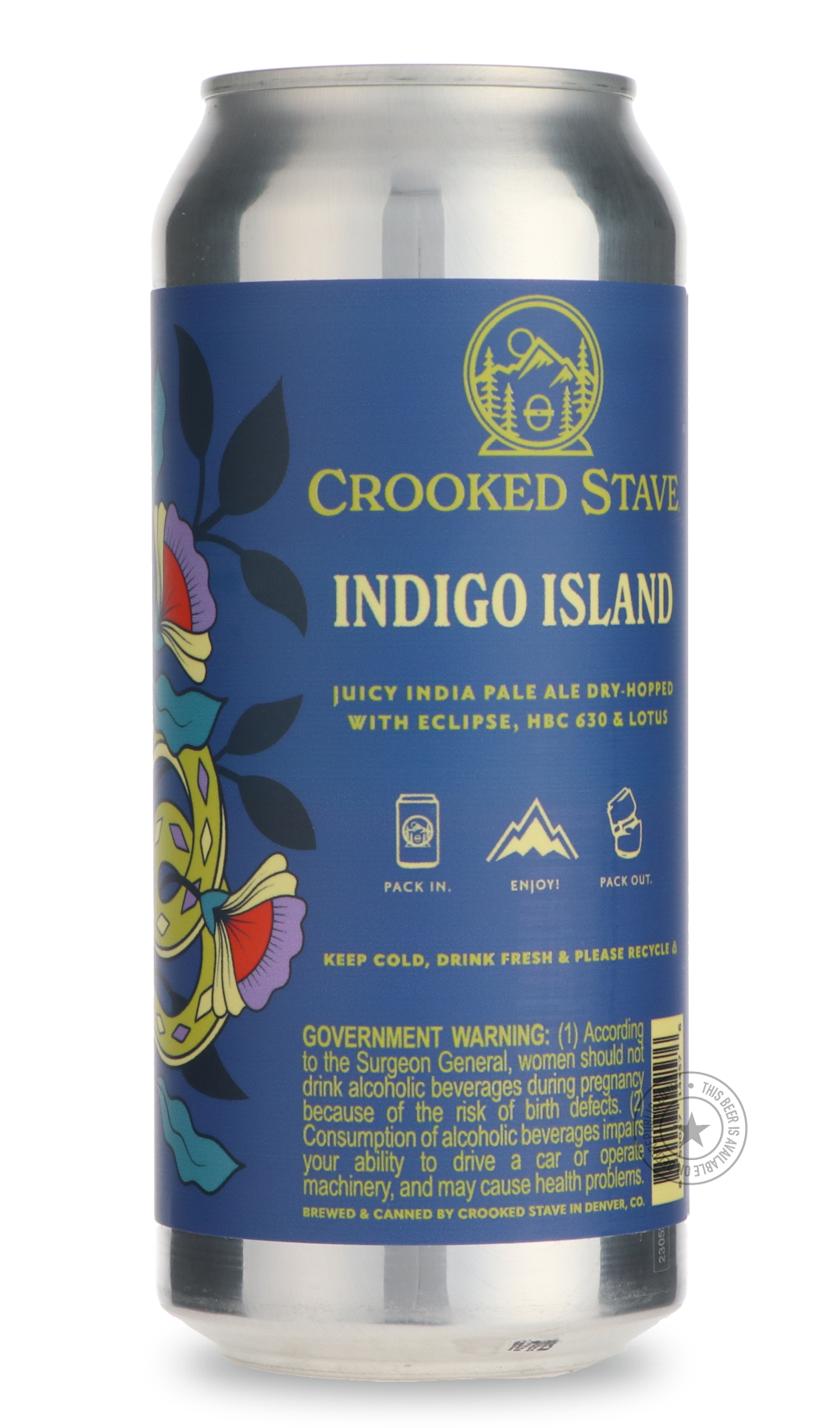 -Crooked Stave- Indigo Island-Sour / Wild & Fruity- Only @ Beer Republic - The best online beer store for American & Canadian craft beer - Buy beer online from the USA and Canada - Bier online kopen - Amerikaans bier kopen - Craft beer store - Craft beer kopen - Amerikanisch bier kaufen - Bier online kaufen - Acheter biere online - IPA - Stout - Porter - New England IPA - Hazy IPA - Imperial Stout - Barrel Aged - Barrel Aged Imperial Stout - Brown - Dark beer - Blond - Blonde - Pilsner - Lager - Wheat - Wei