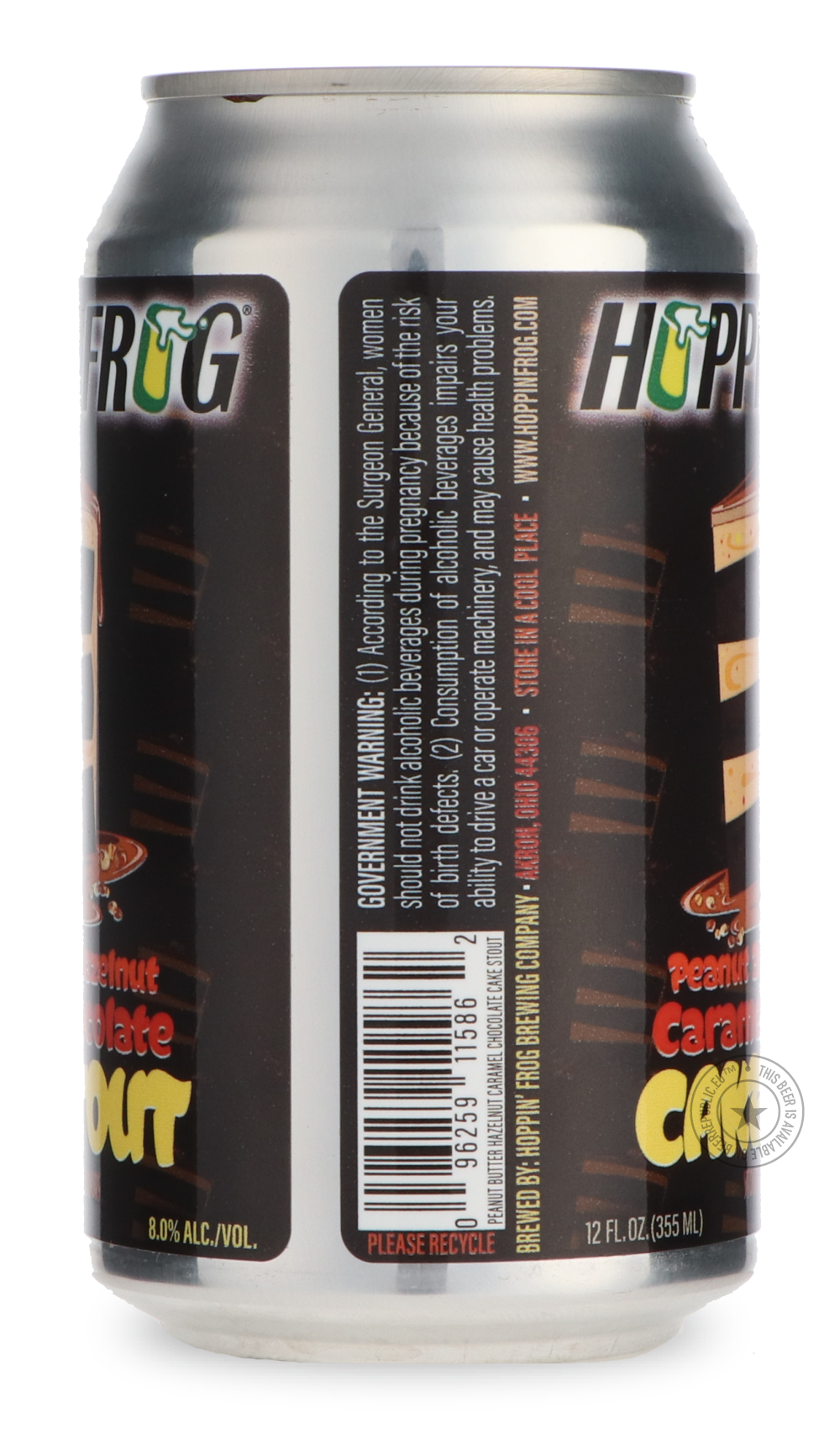 Hoppin' Frog- Peanut Butter Hazelnut Caramel Chocolate Cake Stout-Stout & Porter- Only @ Beer Republic - The best online beer store for American & Canadian craft beer - Buy beer online from the USA and Canada - Bier online kopen - Amerikaans bier kopen - Craft beer store - Craft beer kopen - Amerikanisch bier kaufen - Bier online kaufen - Acheter biere online - IPA - Stout - Porter - New England IPA - Hazy IPA - Imperial Stout - Barrel Aged - Barrel Aged Imperial Stout - Brown - Dark beer - Blond - Blonde -