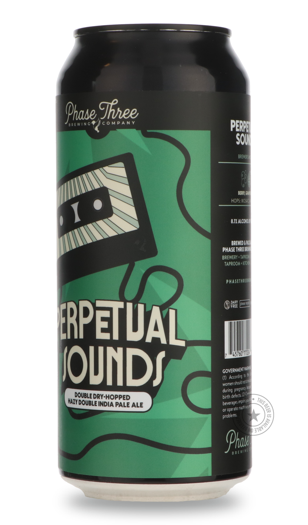 Phase Three- Perpetual Sounds-IPA- Only @ Beer Republic - The best online beer store for American & Canadian craft beer - Buy beer online from the USA and Canada - Bier online kopen - Amerikaans bier kopen - Craft beer store - Craft beer kopen - Amerikanisch bier kaufen - Bier online kaufen - Acheter biere online - IPA - Stout - Porter - New England IPA - Hazy IPA - Imperial Stout - Barrel Aged - Barrel Aged Imperial Stout - Brown - Dark beer - Blond - Blonde - Pilsner - Lager - Wheat - Weizen - Amber - Bar
