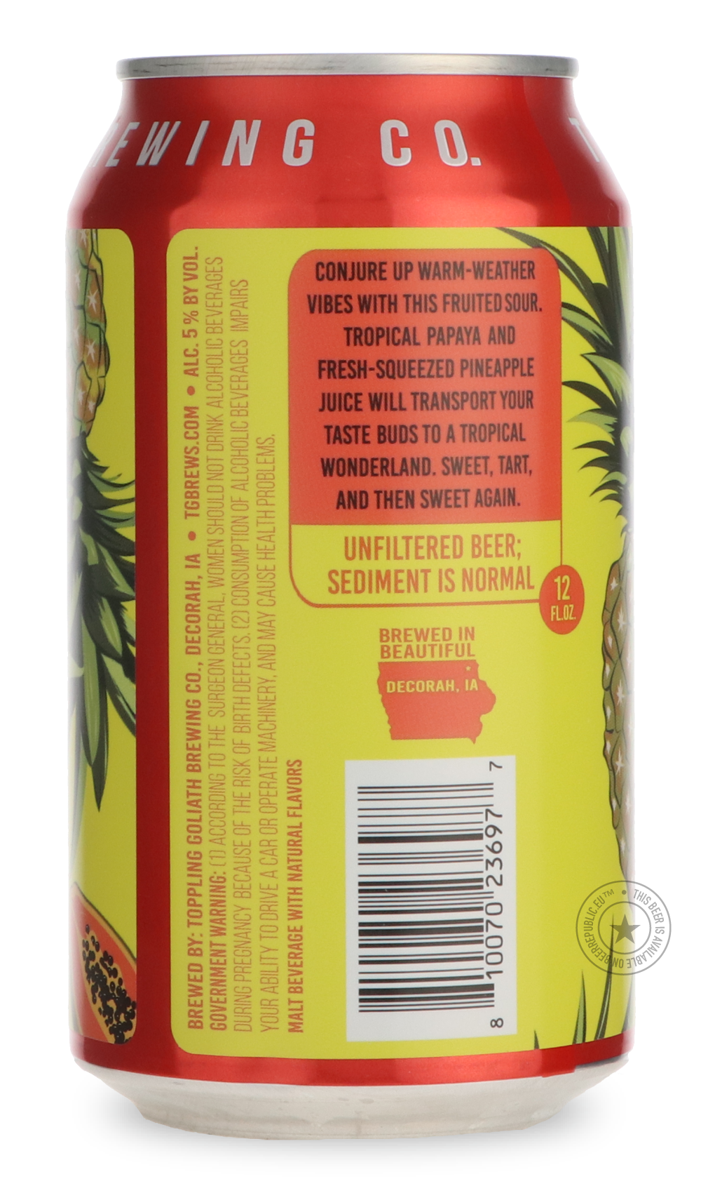 -Toppling Goliath- Pineapple Papaya Fandango-Sour / Wild & Fruity- Only @ Beer Republic - The best online beer store for American & Canadian craft beer - Buy beer online from the USA and Canada - Bier online kopen - Amerikaans bier kopen - Craft beer store - Craft beer kopen - Amerikanisch bier kaufen - Bier online kaufen - Acheter biere online - IPA - Stout - Porter - New England IPA - Hazy IPA - Imperial Stout - Barrel Aged - Barrel Aged Imperial Stout - Brown - Dark beer - Blond - Blonde - Pilsner - Lage