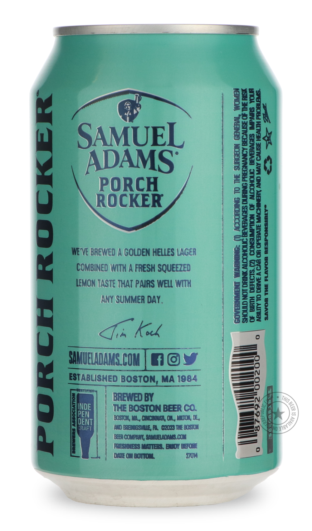 -Samuel Adams- Porch Rocker-Pale- Only @ Beer Republic - The best online beer store for American & Canadian craft beer - Buy beer online from the USA and Canada - Bier online kopen - Amerikaans bier kopen - Craft beer store - Craft beer kopen - Amerikanisch bier kaufen - Bier online kaufen - Acheter biere online - IPA - Stout - Porter - New England IPA - Hazy IPA - Imperial Stout - Barrel Aged - Barrel Aged Imperial Stout - Brown - Dark beer - Blond - Blonde - Pilsner - Lager - Wheat - Weizen - Amber - Barl