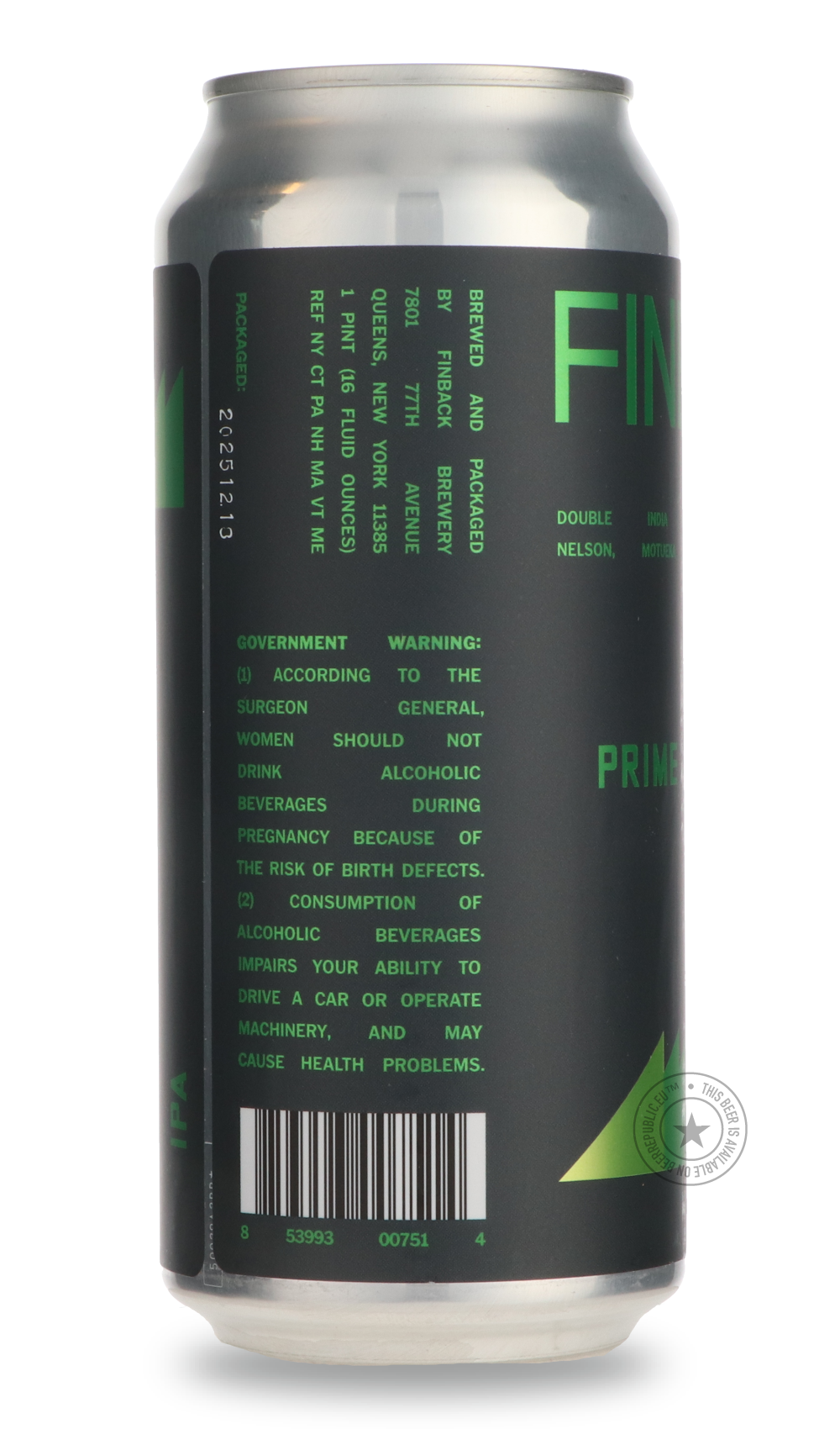 Finback- Prime-IPA- Only @ Beer Republic - The best online beer store for American & Canadian craft beer - Buy beer online from the USA and Canada - Bier online kopen - Amerikaans bier kopen - Craft beer store - Craft beer kopen - Amerikanisch bier kaufen - Bier online kaufen - Acheter biere online - IPA - Stout - Porter - New England IPA - Hazy IPA - Imperial Stout - Barrel Aged - Barrel Aged Imperial Stout - Brown - Dark beer - Blond - Blonde - Pilsner - Lager - Wheat - Weizen - Amber - Barley Wine - Quad