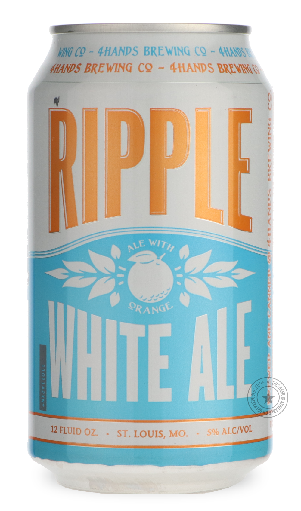 -4 Hands- Ripple White Ale-Pale- Only @ Beer Republic - The best online beer store for American & Canadian craft beer - Buy beer online from the USA and Canada - Bier online kopen - Amerikaans bier kopen - Craft beer store - Craft beer kopen - Amerikanisch bier kaufen - Bier online kaufen - Acheter biere online - IPA - Stout - Porter - New England IPA - Hazy IPA - Imperial Stout - Barrel Aged - Barrel Aged Imperial Stout - Brown - Dark beer - Blond - Blonde - Pilsner - Lager - Wheat - Weizen - Amber - Barle