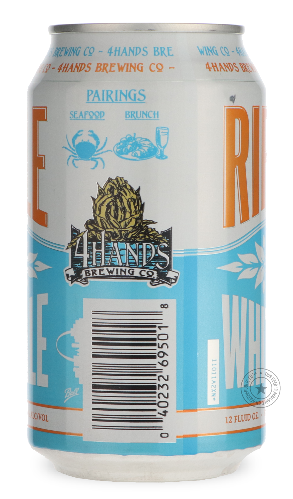 -4 Hands- Ripple White Ale-Pale- Only @ Beer Republic - The best online beer store for American & Canadian craft beer - Buy beer online from the USA and Canada - Bier online kopen - Amerikaans bier kopen - Craft beer store - Craft beer kopen - Amerikanisch bier kaufen - Bier online kaufen - Acheter biere online - IPA - Stout - Porter - New England IPA - Hazy IPA - Imperial Stout - Barrel Aged - Barrel Aged Imperial Stout - Brown - Dark beer - Blond - Blonde - Pilsner - Lager - Wheat - Weizen - Amber - Barle