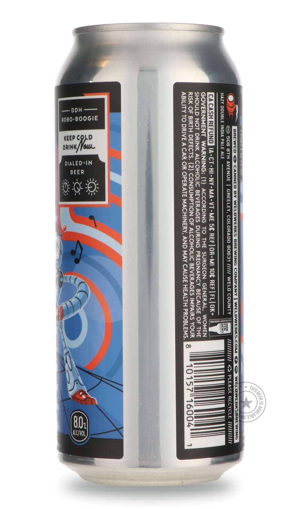 WeldWerks- Robo-Boogie-IPA- Only @ Beer Republic - The best online beer store for American & Canadian craft beer - Buy beer online from the USA and Canada - Bier online kopen - Amerikaans bier kopen - Craft beer store - Craft beer kopen - Amerikanisch bier kaufen - Bier online kaufen - Acheter biere online - IPA - Stout - Porter - New England IPA - Hazy IPA - Imperial Stout - Barrel Aged - Barrel Aged Imperial Stout - Brown - Dark beer - Blond - Blonde - Pilsner - Lager - Wheat - Weizen - Amber - Barley Win