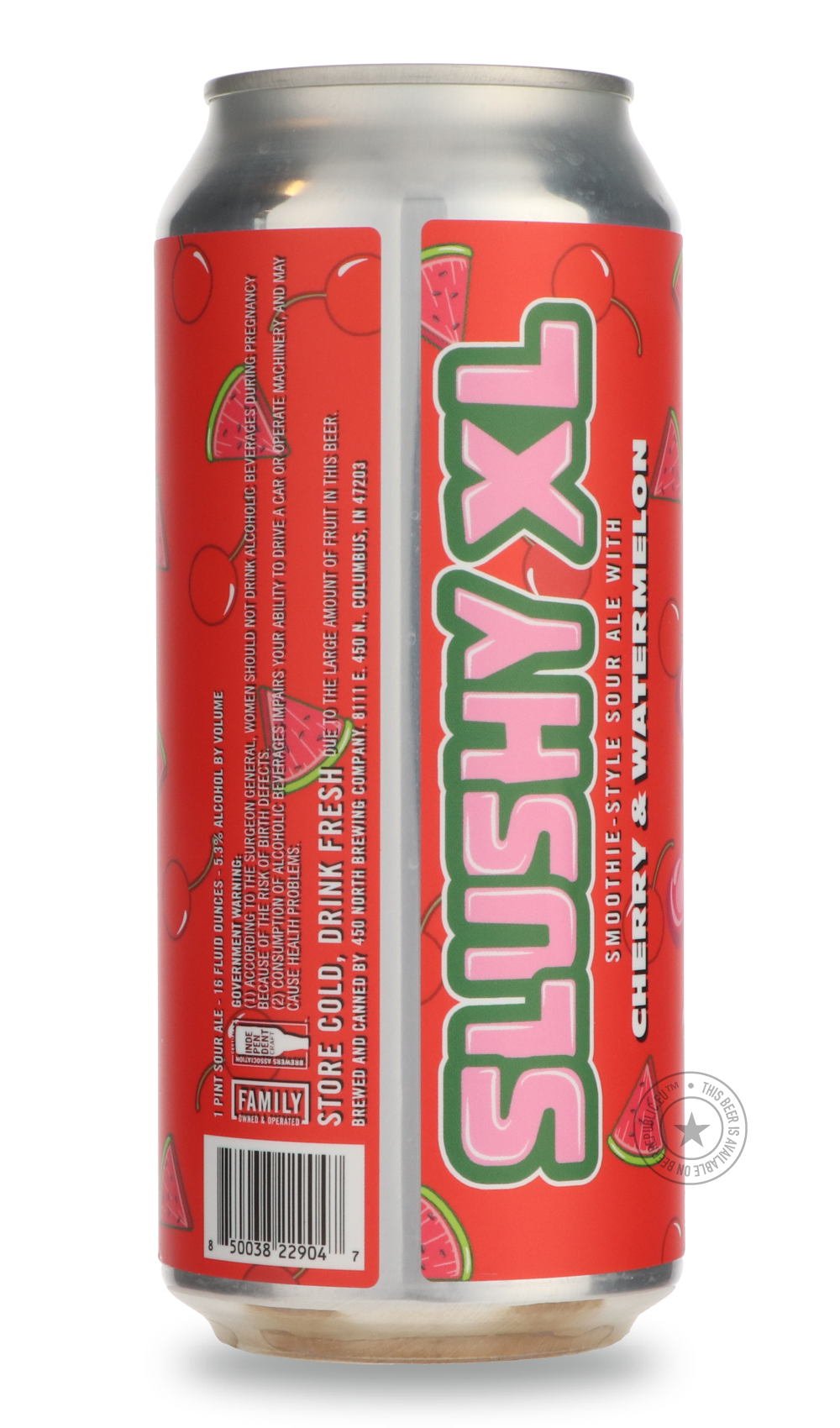 450 North- SLUSHY XL: Watermelon Cherry-Sour / Wild & Fruity- Only @ Beer Republic - The best online beer store for American & Canadian craft beer - Buy beer online from the USA and Canada - Bier online kopen - Amerikaans bier kopen - Craft beer store - Craft beer kopen - Amerikanisch bier kaufen - Bier online kaufen - Acheter biere online - IPA - Stout - Porter - New England IPA - Hazy IPA - Imperial Stout - Barrel Aged - Barrel Aged Imperial Stout - Brown - Dark beer - Blond - Blonde - Pilsner - Lager - W