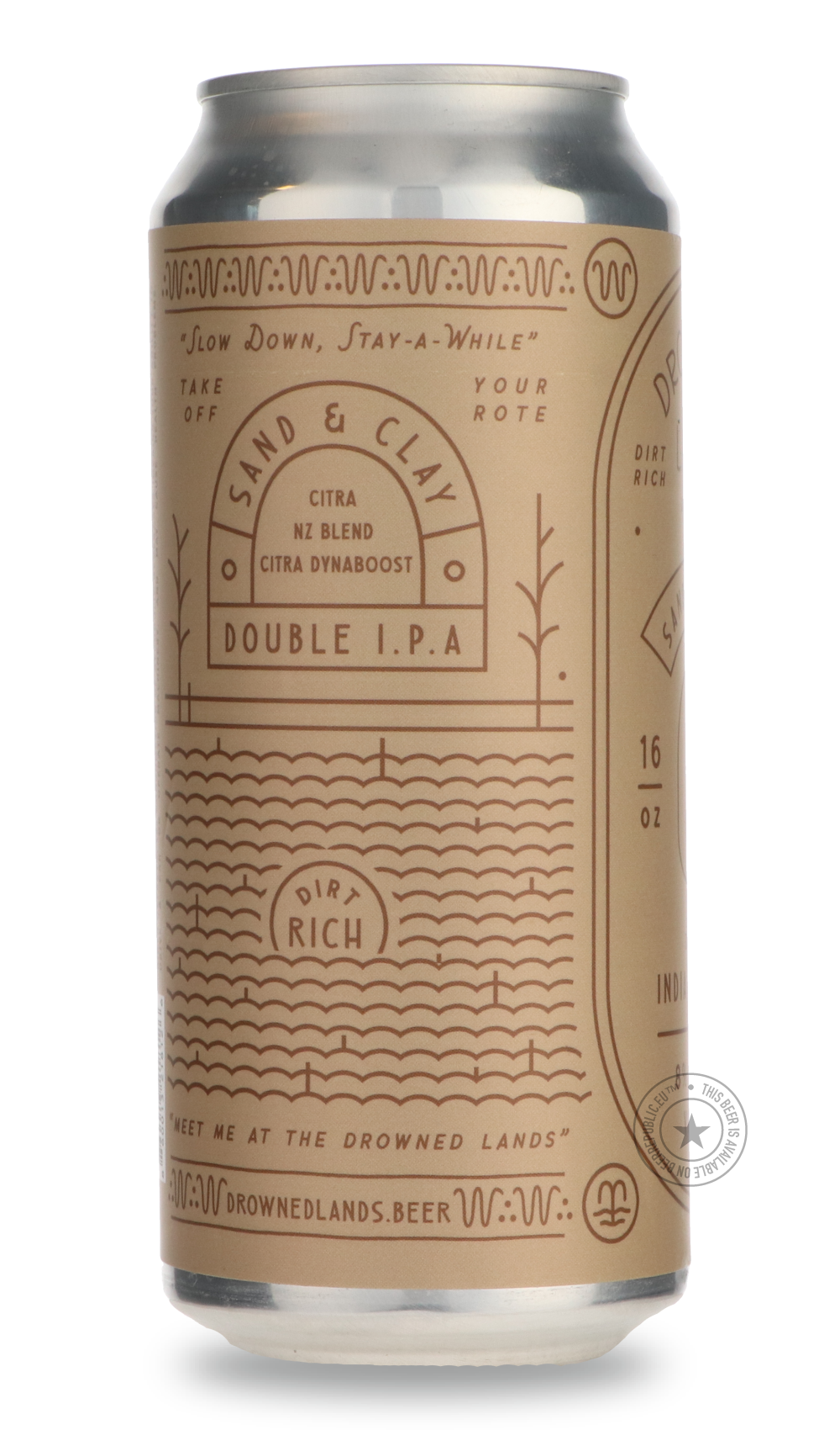 The Drowned Lands- Sand And Clay-IPA- Only @ Beer Republic - The best online beer store for American & Canadian craft beer - Buy beer online from the USA and Canada - Bier online kopen - Amerikaans bier kopen - Craft beer store - Craft beer kopen - Amerikanisch bier kaufen - Bier online kaufen - Acheter biere online - IPA - Stout - Porter - New England IPA - Hazy IPA - Imperial Stout - Barrel Aged - Barrel Aged Imperial Stout - Brown - Dark beer - Blond - Blonde - Pilsner - Lager - Wheat - Weizen - Amber -