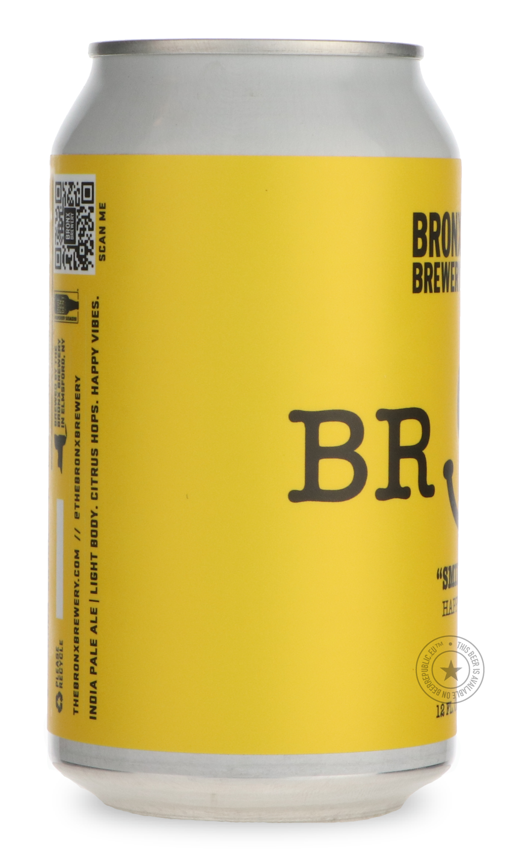 Bronx- Smile My Guy Happy Hoppy IPA-IPA- Only @ Beer Republic - The best online beer store for American & Canadian craft beer - Buy beer online from the USA and Canada - Bier online kopen - Amerikaans bier kopen - Craft beer store - Craft beer kopen - Amerikanisch bier kaufen - Bier online kaufen - Acheter biere online - IPA - Stout - Porter - New England IPA - Hazy IPA - Imperial Stout - Barrel Aged - Barrel Aged Imperial Stout - Brown - Dark beer - Blond - Blonde - Pilsner - Lager - Wheat - Weizen - Amber
