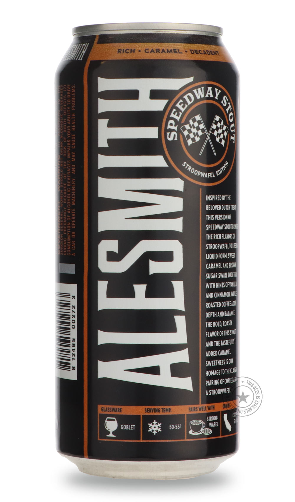 -AleSmith- Stroopwafel Speedway Stout-Stout & Porter- Only @ Beer Republic - The best online beer store for American & Canadian craft beer - Buy beer online from the USA and Canada - Bier online kopen - Amerikaans bier kopen - Craft beer store - Craft beer kopen - Amerikanisch bier kaufen - Bier online kaufen - Acheter biere online - IPA - Stout - Porter - New England IPA - Hazy IPA - Imperial Stout - Barrel Aged - Barrel Aged Imperial Stout - Brown - Dark beer - Blond - Blonde - Pilsner - Lager - Wheat - W