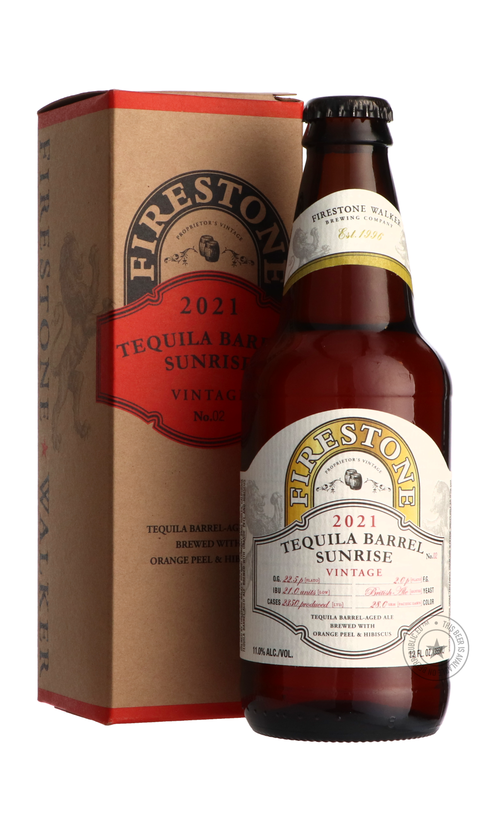 -Firestone Walker- Tequila Barrel Sunrise-Brown & Dark- Only @ Beer Republic - The best online beer store for American & Canadian craft beer - Buy beer online from the USA and Canada - Bier online kopen - Amerikaans bier kopen - Craft beer store - Craft beer kopen - Amerikanisch bier kaufen - Bier online kaufen - Acheter biere online - IPA - Stout - Porter - New England IPA - Hazy IPA - Imperial Stout - Barrel Aged - Barrel Aged Imperial Stout - Brown - Dark beer - Blond - Blonde - Pilsner - Lager - Wheat -