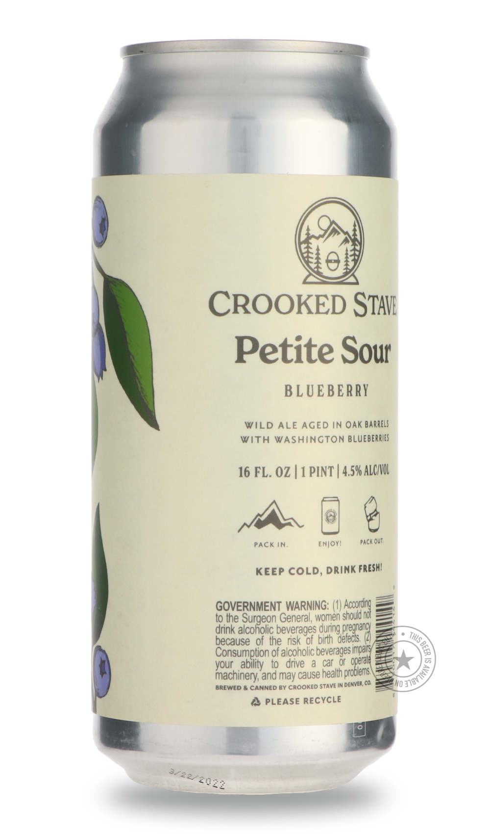 -Crooked Stave- Petite Sour Blueberry-Sour / Wild & Fruity- Only @ Beer Republic - The best online beer store for American & Canadian craft beer - Buy beer online from the USA and Canada - Bier online kopen - Amerikaans bier kopen - Craft beer store - Craft beer kopen - Amerikanisch bier kaufen - Bier online kaufen - Acheter biere online - IPA - Stout - Porter - New England IPA - Hazy IPA - Imperial Stout - Barrel Aged - Barrel Aged Imperial Stout - Brown - Dark beer - Blond - Blonde - Pilsner - Lager - Whe