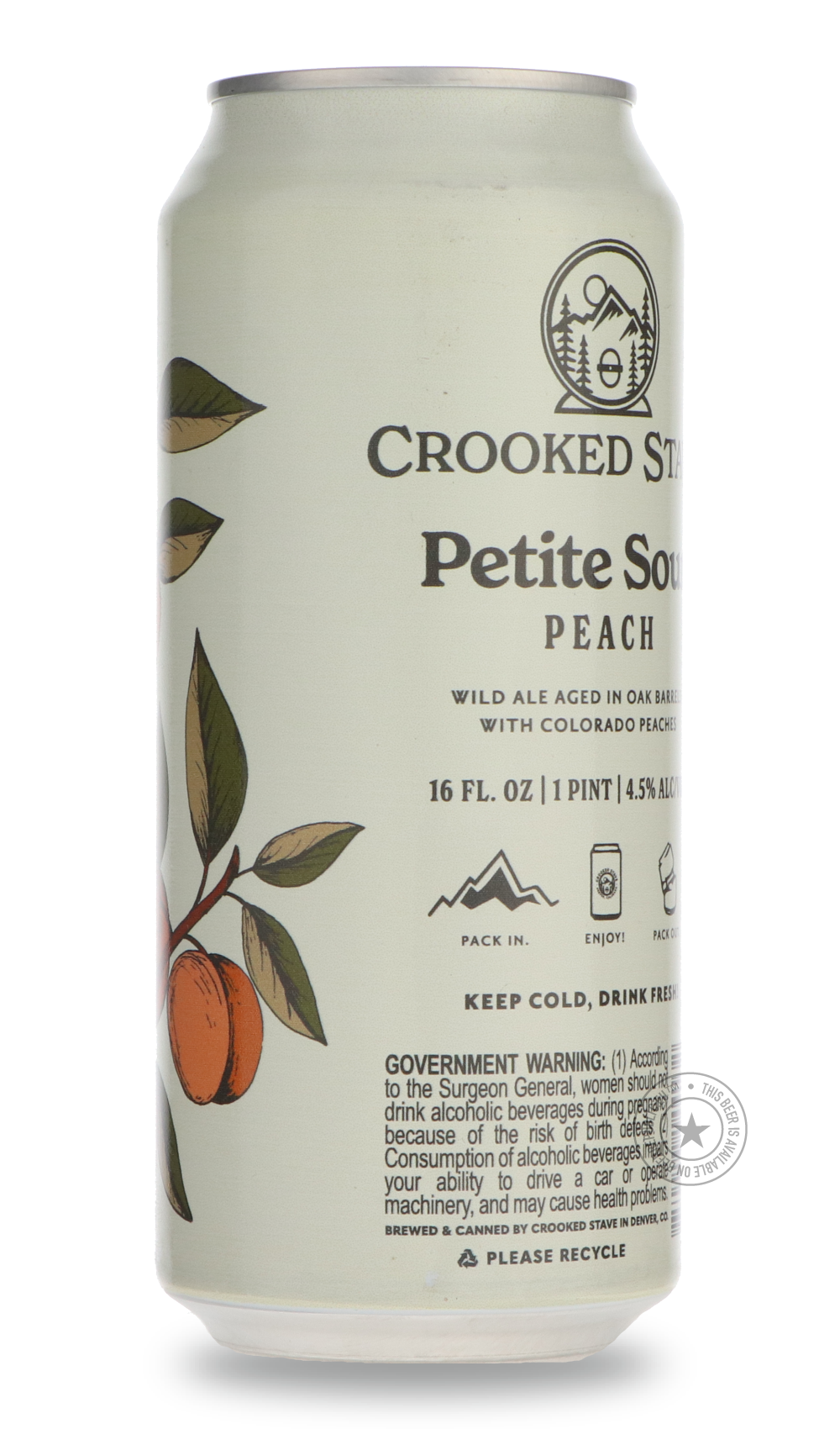 -Crooked Stave- Petite Sour Peach-Sour / Wild & Fruity- Only @ Beer Republic - The best online beer store for American & Canadian craft beer - Buy beer online from the USA and Canada - Bier online kopen - Amerikaans bier kopen - Craft beer store - Craft beer kopen - Amerikanisch bier kaufen - Bier online kaufen - Acheter biere online - IPA - Stout - Porter - New England IPA - Hazy IPA - Imperial Stout - Barrel Aged - Barrel Aged Imperial Stout - Brown - Dark beer - Blond - Blonde - Pilsner - Lager - Wheat -