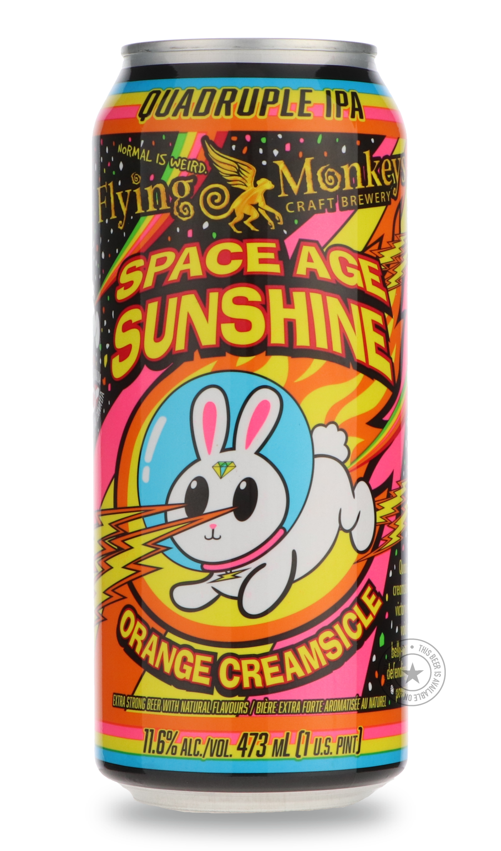 Flying Monkeys- Space Age Sunshine-IPA- Only @ Beer Republic - The best online beer store for American & Canadian craft beer - Buy beer online from the USA and Canada - Bier online kopen - Amerikaans bier kopen - Craft beer store - Craft beer kopen - Amerikanisch bier kaufen - Bier online kaufen - Acheter biere online - IPA - Stout - Porter - New England IPA - Hazy IPA - Imperial Stout - Barrel Aged - Barrel Aged Imperial Stout - Brown - Dark beer - Blond - Blonde - Pilsner - Lager - Wheat - Weizen - Amber