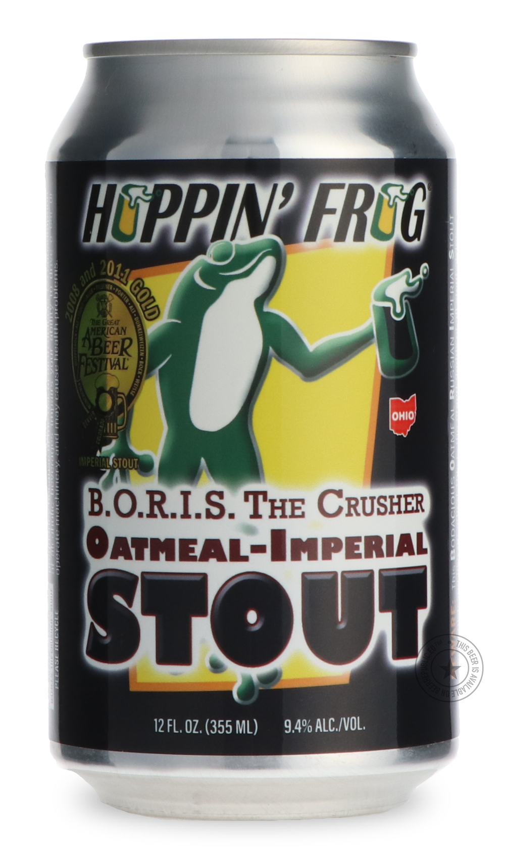 Hoppin' Frog- B.O.R.I.S. The Crusher-Stout & Porter- Only @ Beer Republic - The best online beer store for American & Canadian craft beer - Buy beer online from the USA and Canada - Bier online kopen - Amerikaans bier kopen - Craft beer store - Craft beer kopen - Amerikanisch bier kaufen - Bier online kaufen - Acheter biere online - IPA - Stout - Porter - New England IPA - Hazy IPA - Imperial Stout - Barrel Aged - Barrel Aged Imperial Stout - Brown - Dark beer - Blond - Blonde - Pilsner - Lager - Wheat - We