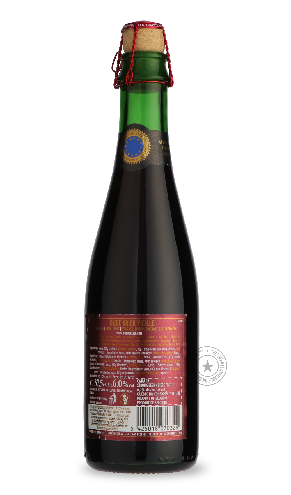 -Oud Beersel- Oude Kriek (Vieille)-Sour / Wild & Fruity- Only @ Beer Republic - The best online beer store for American & Canadian craft beer - Buy beer online from the USA and Canada - Bier online kopen - Amerikaans bier kopen - Craft beer store - Craft beer kopen - Amerikanisch bier kaufen - Bier online kaufen - Acheter biere online - IPA - Stout - Porter - New England IPA - Hazy IPA - Imperial Stout - Barrel Aged - Barrel Aged Imperial Stout - Brown - Dark beer - Blond - Blonde - Pilsner - Lager - Wheat