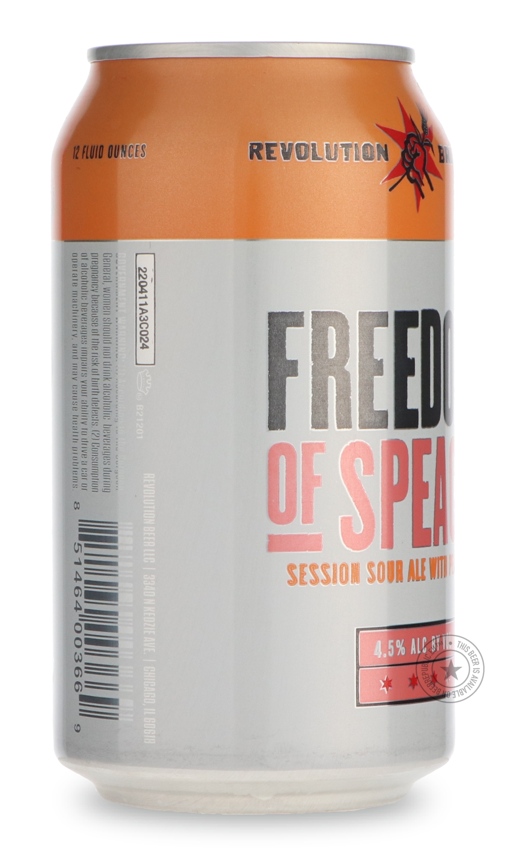 Revolution- Freedom of Speach-Sour / Wild & Fruity- Only @ Beer Republic - The best online beer store for American & Canadian craft beer - Buy beer online from the USA and Canada - Bier online kopen - Amerikaans bier kopen - Craft beer store - Craft beer kopen - Amerikanisch bier kaufen - Bier online kaufen - Acheter biere online - IPA - Stout - Porter - New England IPA - Hazy IPA - Imperial Stout - Barrel Aged - Barrel Aged Imperial Stout - Brown - Dark beer - Blond - Blonde - Pilsner - Lager - Wheat - Wei
