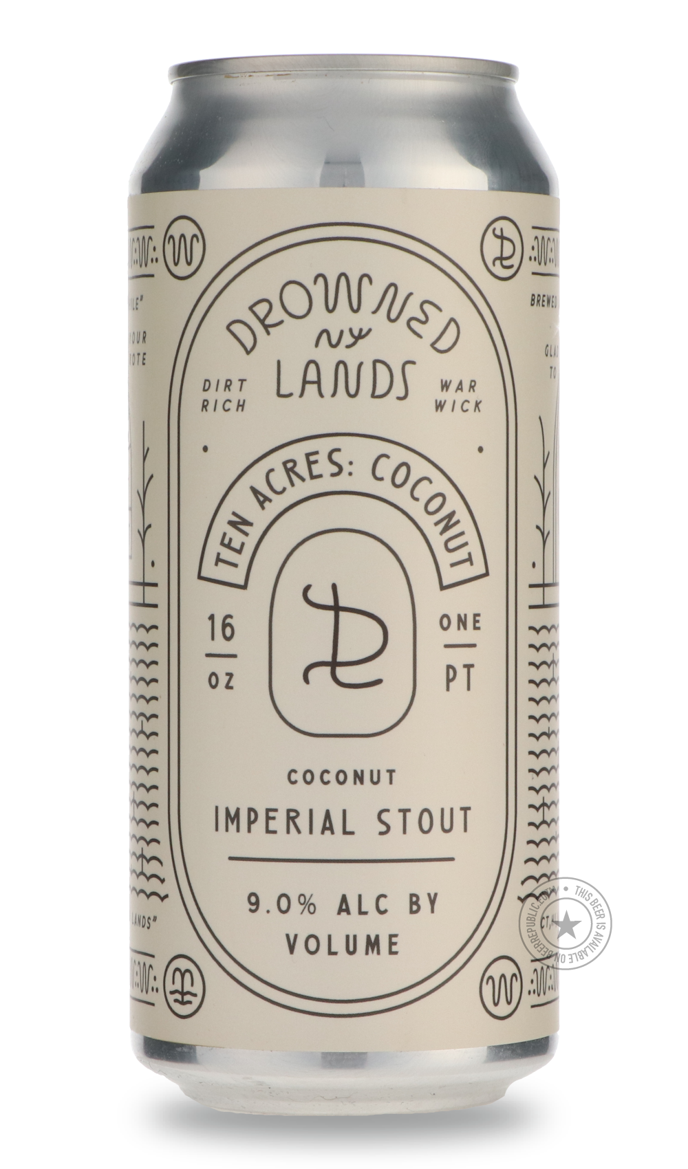 -The Drowned Lands- Ten Acres: Coconut-Stout & Porter- Only @ Beer Republic - The best online beer store for American & Canadian craft beer - Buy beer online from the USA and Canada - Bier online kopen - Amerikaans bier kopen - Craft beer store - Craft beer kopen - Amerikanisch bier kaufen - Bier online kaufen - Acheter biere online - IPA - Stout - Porter - New England IPA - Hazy IPA - Imperial Stout - Barrel Aged - Barrel Aged Imperial Stout - Brown - Dark beer - Blond - Blonde - Pilsner - Lager - Wheat - 