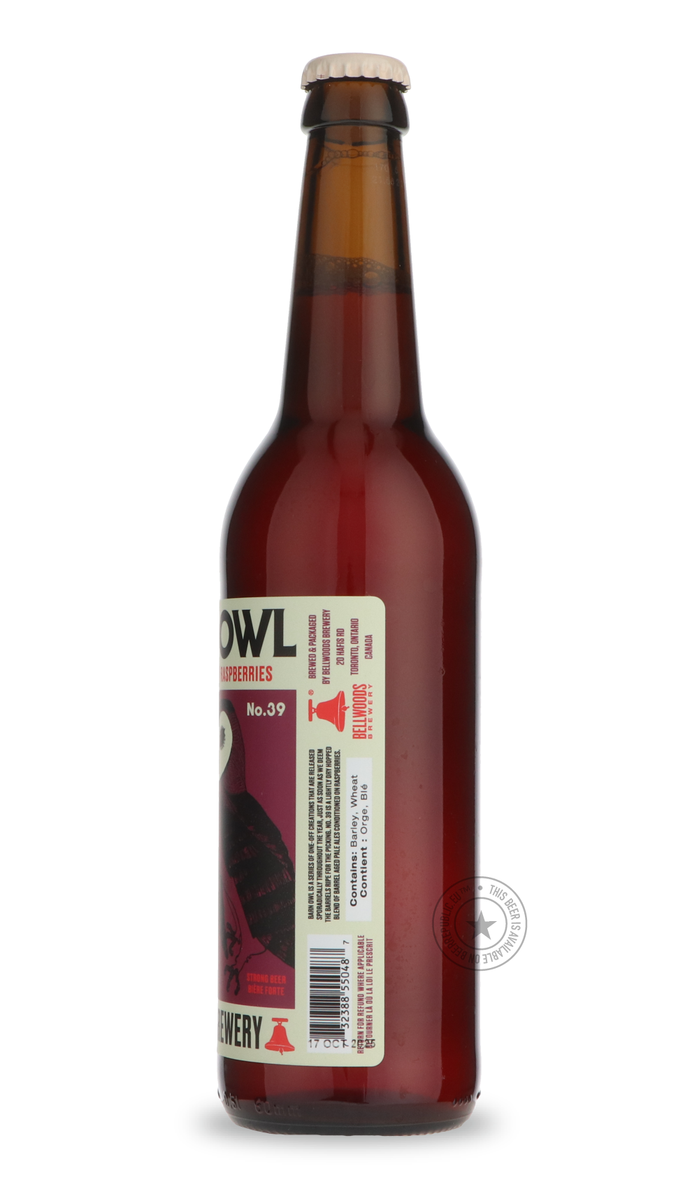 Bellwoods- Barn Owl (No. 39)-Sour / Wild & Fruity- Only @ Beer Republic - The best online beer store for American & Canadian craft beer - Buy beer online from the USA and Canada - Bier online kopen - Amerikaans bier kopen - Craft beer store - Craft beer kopen - Amerikanisch bier kaufen - Bier online kaufen - Acheter biere online - IPA - Stout - Porter - New England IPA - Hazy IPA - Imperial Stout - Barrel Aged - Barrel Aged Imperial Stout - Brown - Dark beer - Blond - Blonde - Pilsner - Lager - Wheat - Weiz
