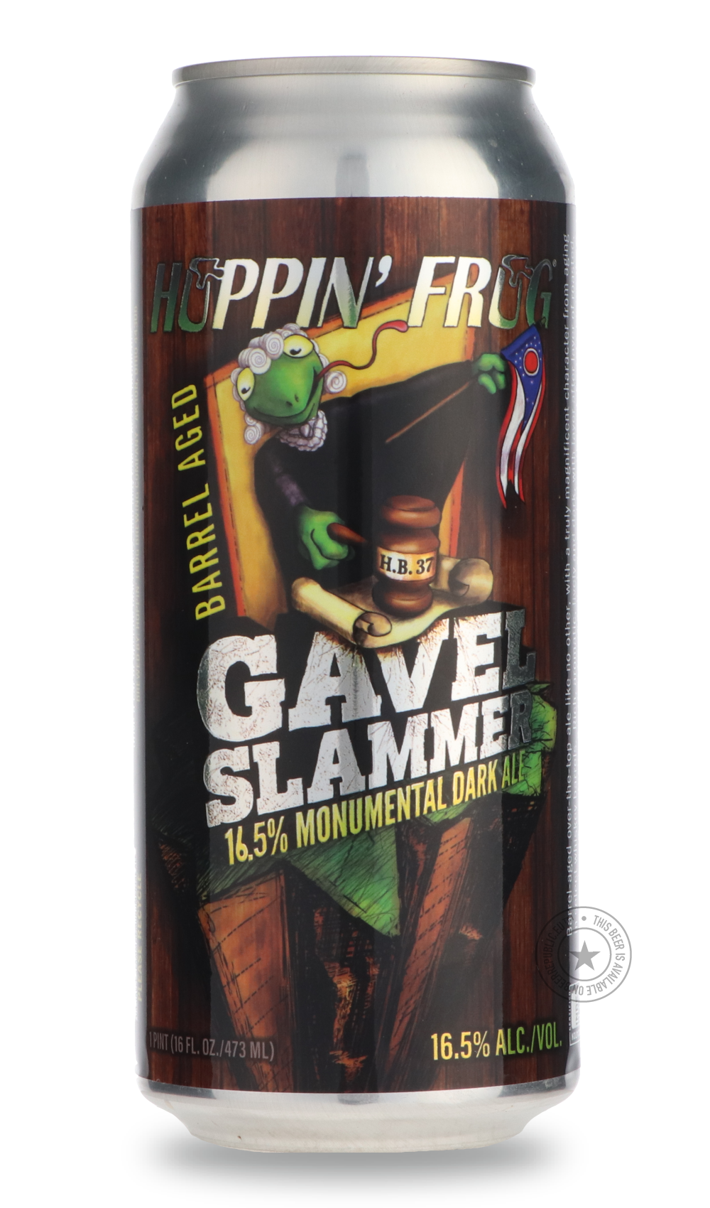 -Hoppin' Frog- Barrel Aged Gavel Slammer-Brown & Dark- Only @ Beer Republic - The best online beer store for American & Canadian craft beer - Buy beer online from the USA and Canada - Bier online kopen - Amerikaans bier kopen - Craft beer store - Craft beer kopen - Amerikanisch bier kaufen - Bier online kaufen - Acheter biere online - IPA - Stout - Porter - New England IPA - Hazy IPA - Imperial Stout - Barrel Aged - Barrel Aged Imperial Stout - Brown - Dark beer - Blond - Blonde - Pilsner - Lager - Wheat - 