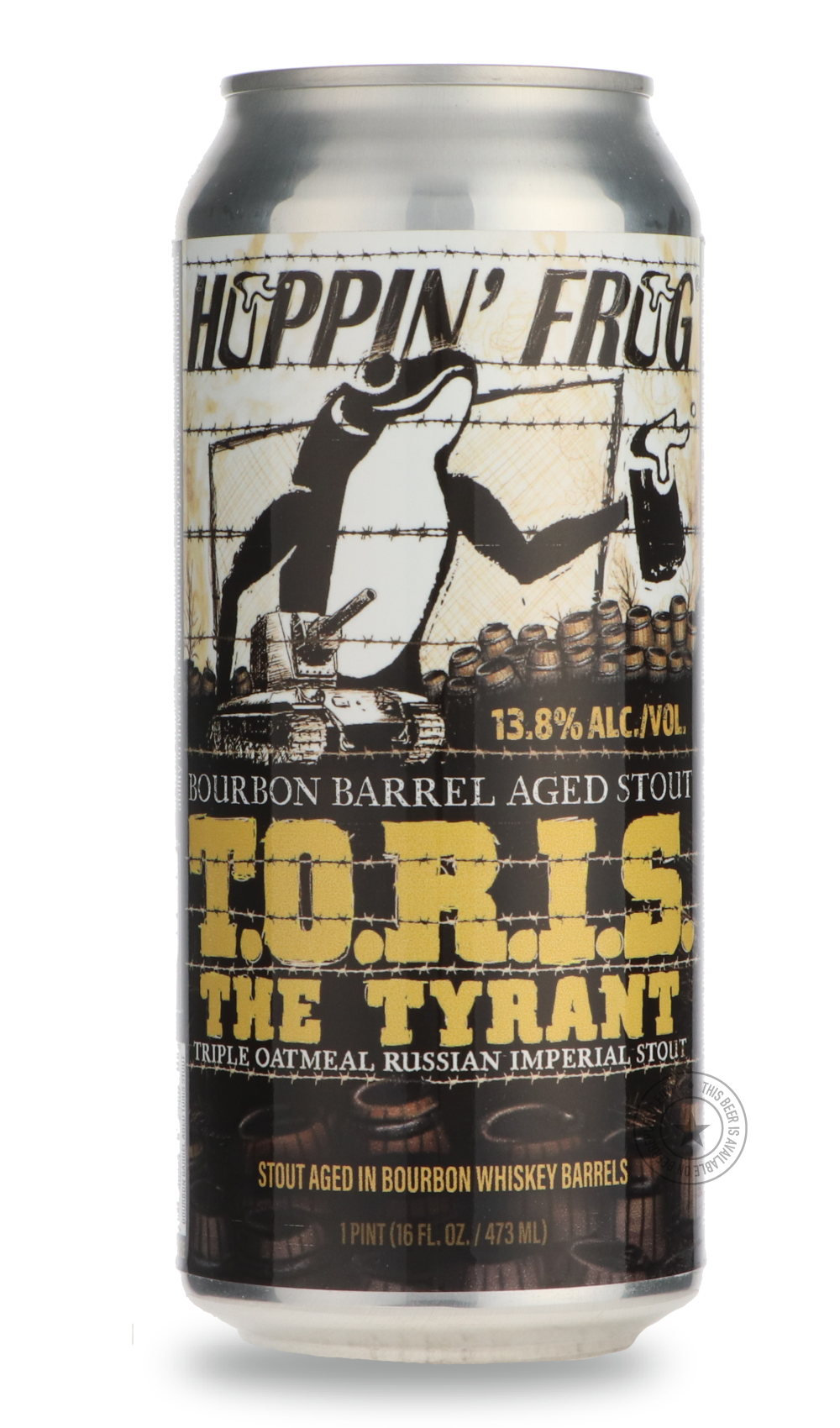 Hoppin' Frog- Barrel Aged T.O.R.I.S. the Tyrant-Stout & Porter- Only @ Beer Republic - The best online beer store for American & Canadian craft beer - Buy beer online from the USA and Canada - Bier online kopen - Amerikaans bier kopen - Craft beer store - Craft beer kopen - Amerikanisch bier kaufen - Bier online kaufen - Acheter biere online - IPA - Stout - Porter - New England IPA - Hazy IPA - Imperial Stout - Barrel Aged - Barrel Aged Imperial Stout - Brown - Dark beer - Blond - Blonde - Pilsner - Lager -