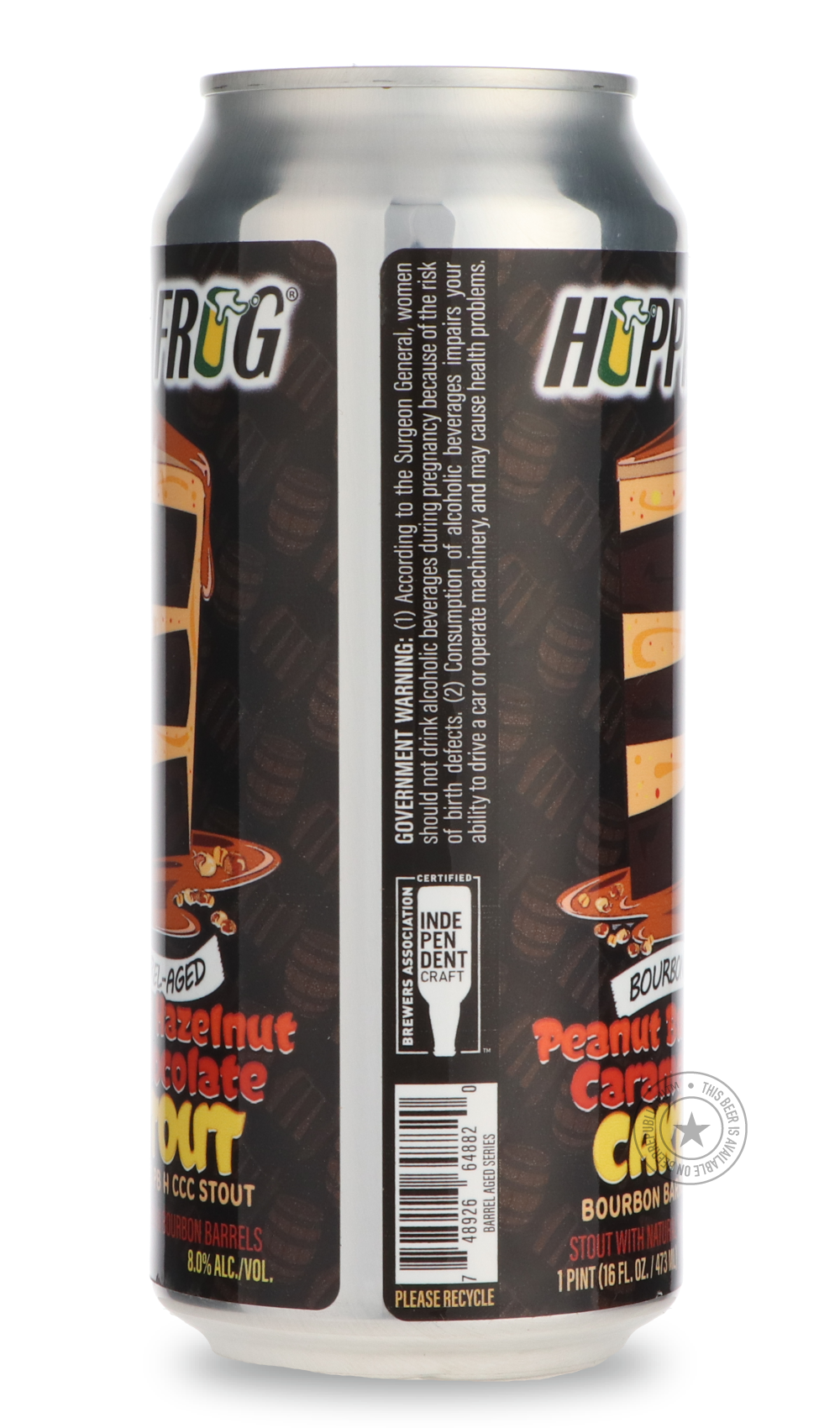 Hoppin' Frog- Bourbon Barrel-Aged Peanut Butter Hazelnut Caramel Chocolate Cake Stout-Stout & Porter- Only @ Beer Republic - The best online beer store for American & Canadian craft beer - Buy beer online from the USA and Canada - Bier online kopen - Amerikaans bier kopen - Craft beer store - Craft beer kopen - Amerikanisch bier kaufen - Bier online kaufen - Acheter biere online - IPA - Stout - Porter - New England IPA - Hazy IPA - Imperial Stout - Barrel Aged - Barrel Aged Imperial Stout - Brown - Dark bee