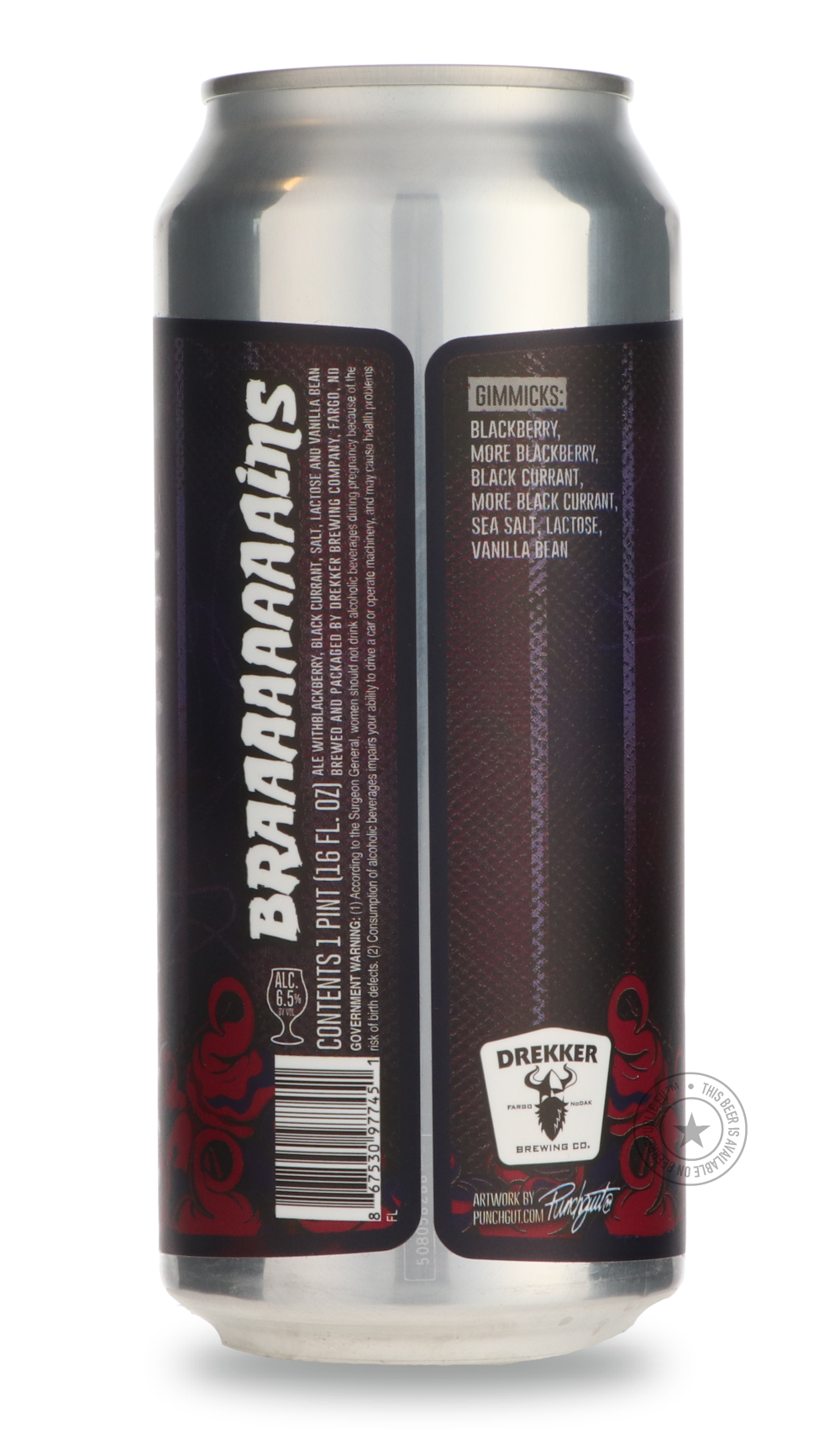 Drekker- Braaaaaaaains: Blackberry & Black Currant-Sour / Wild & Fruity- Only @ Beer Republic - The best online beer store for American & Canadian craft beer - Buy beer online from the USA and Canada - Bier online kopen - Amerikaans bier kopen - Craft beer store - Craft beer kopen - Amerikanisch bier kaufen - Bier online kaufen - Acheter biere online - IPA - Stout - Porter - New England IPA - Hazy IPA - Imperial Stout - Barrel Aged - Barrel Aged Imperial Stout - Brown - Dark beer - Blond - Blonde - Pilsner 