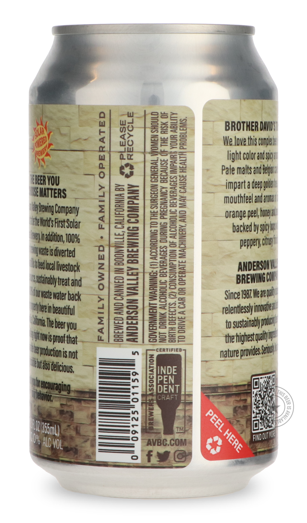 -Anderson Valley- Brother David's Triple-Pale- Only @ Beer Republic - The best online beer store for American & Canadian craft beer - Buy beer online from the USA and Canada - Bier online kopen - Amerikaans bier kopen - Craft beer store - Craft beer kopen - Amerikanisch bier kaufen - Bier online kaufen - Acheter biere online - IPA - Stout - Porter - New England IPA - Hazy IPA - Imperial Stout - Barrel Aged - Barrel Aged Imperial Stout - Brown - Dark beer - Blond - Blonde - Pilsner - Lager - Wheat - Weizen -