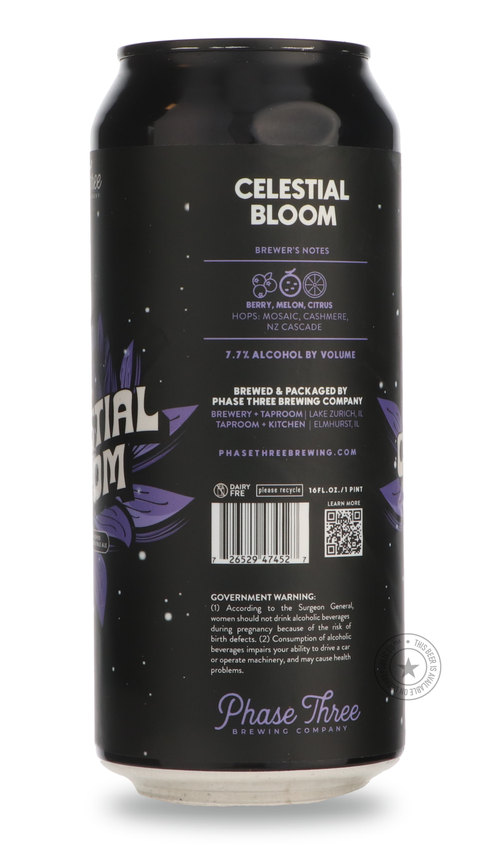 Phase Three- Celestial Bloom-IPA- Only @ Beer Republic - The best online beer store for American & Canadian craft beer - Buy beer online from the USA and Canada - Bier online kopen - Amerikaans bier kopen - Craft beer store - Craft beer kopen - Amerikanisch bier kaufen - Bier online kaufen - Acheter biere online - IPA - Stout - Porter - New England IPA - Hazy IPA - Imperial Stout - Barrel Aged - Barrel Aged Imperial Stout - Brown - Dark beer - Blond - Blonde - Pilsner - Lager - Wheat - Weizen - Amber - Barl