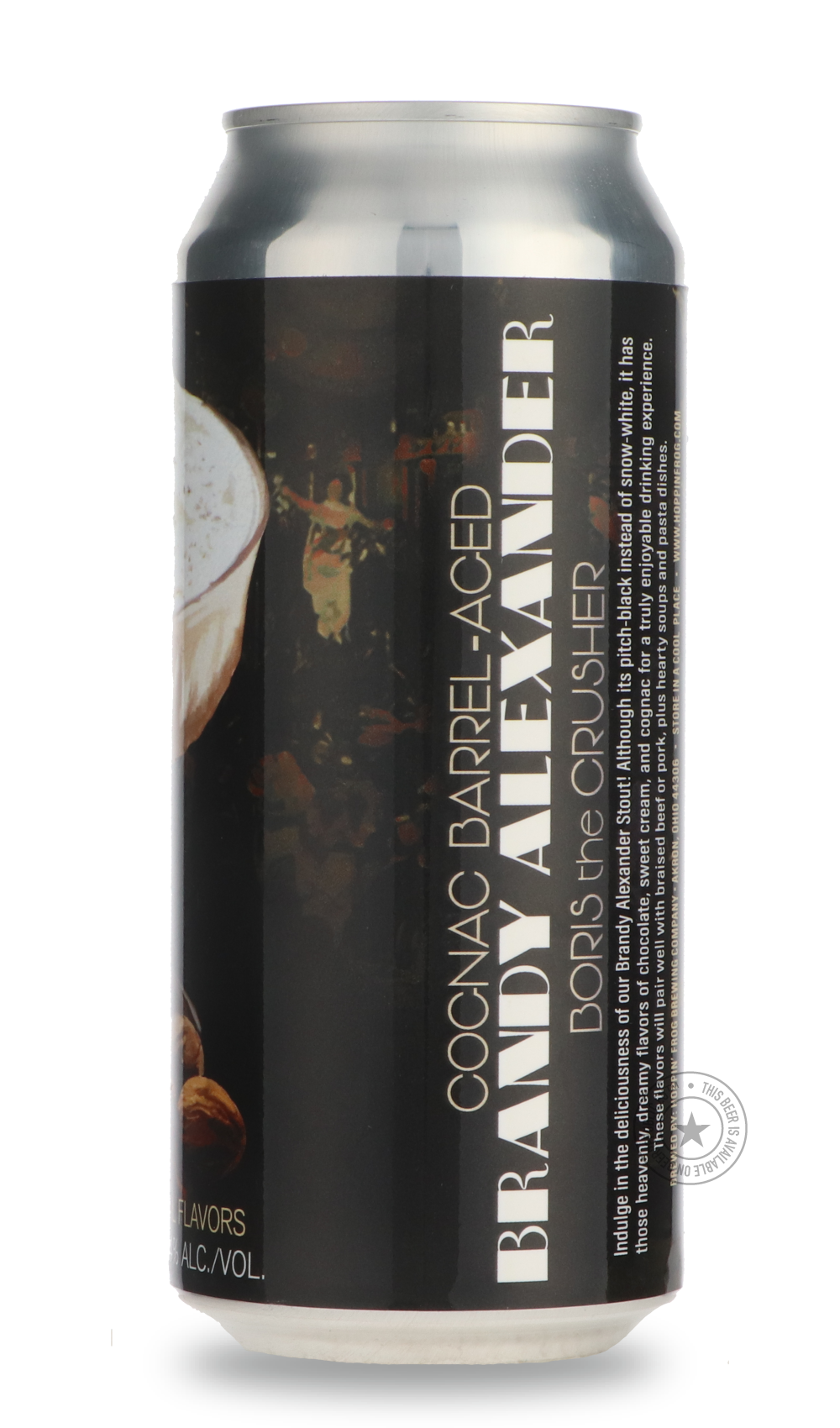 Hoppin' Frog- Cognac Barrel-Aged Brandy Alexander BORIS the Crusher-Stout & Porter- Only @ Beer Republic - The best online beer store for American & Canadian craft beer - Buy beer online from the USA and Canada - Bier online kopen - Amerikaans bier kopen - Craft beer store - Craft beer kopen - Amerikanisch bier kaufen - Bier online kaufen - Acheter biere online - IPA - Stout - Porter - New England IPA - Hazy IPA - Imperial Stout - Barrel Aged - Barrel Aged Imperial Stout - Brown - Dark beer - Blond - Blonde