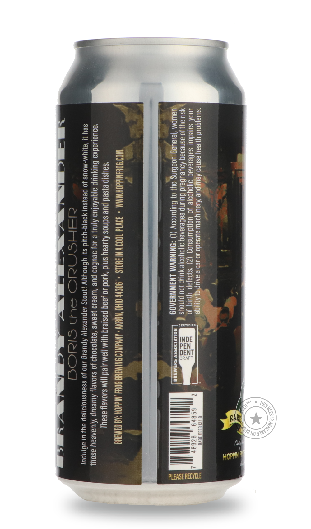Hoppin' Frog- Cognac Barrel-Aged Brandy Alexander BORIS the Crusher-Stout & Porter- Only @ Beer Republic - The best online beer store for American & Canadian craft beer - Buy beer online from the USA and Canada - Bier online kopen - Amerikaans bier kopen - Craft beer store - Craft beer kopen - Amerikanisch bier kaufen - Bier online kaufen - Acheter biere online - IPA - Stout - Porter - New England IPA - Hazy IPA - Imperial Stout - Barrel Aged - Barrel Aged Imperial Stout - Brown - Dark beer - Blond - Blonde