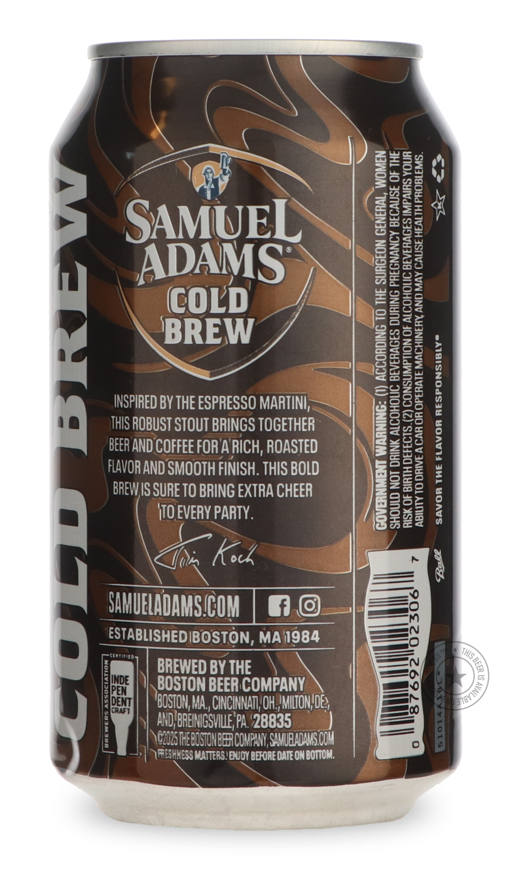 Samuel Adams- Cold Brew-Stout & Porter- Only @ Beer Republic - The best online beer store for American & Canadian craft beer - Buy beer online from the USA and Canada - Bier online kopen - Amerikaans bier kopen - Craft beer store - Craft beer kopen - Amerikanisch bier kaufen - Bier online kaufen - Acheter biere online - IPA - Stout - Porter - New England IPA - Hazy IPA - Imperial Stout - Barrel Aged - Barrel Aged Imperial Stout - Brown - Dark beer - Blond - Blonde - Pilsner - Lager - Wheat - Weizen - Amber 