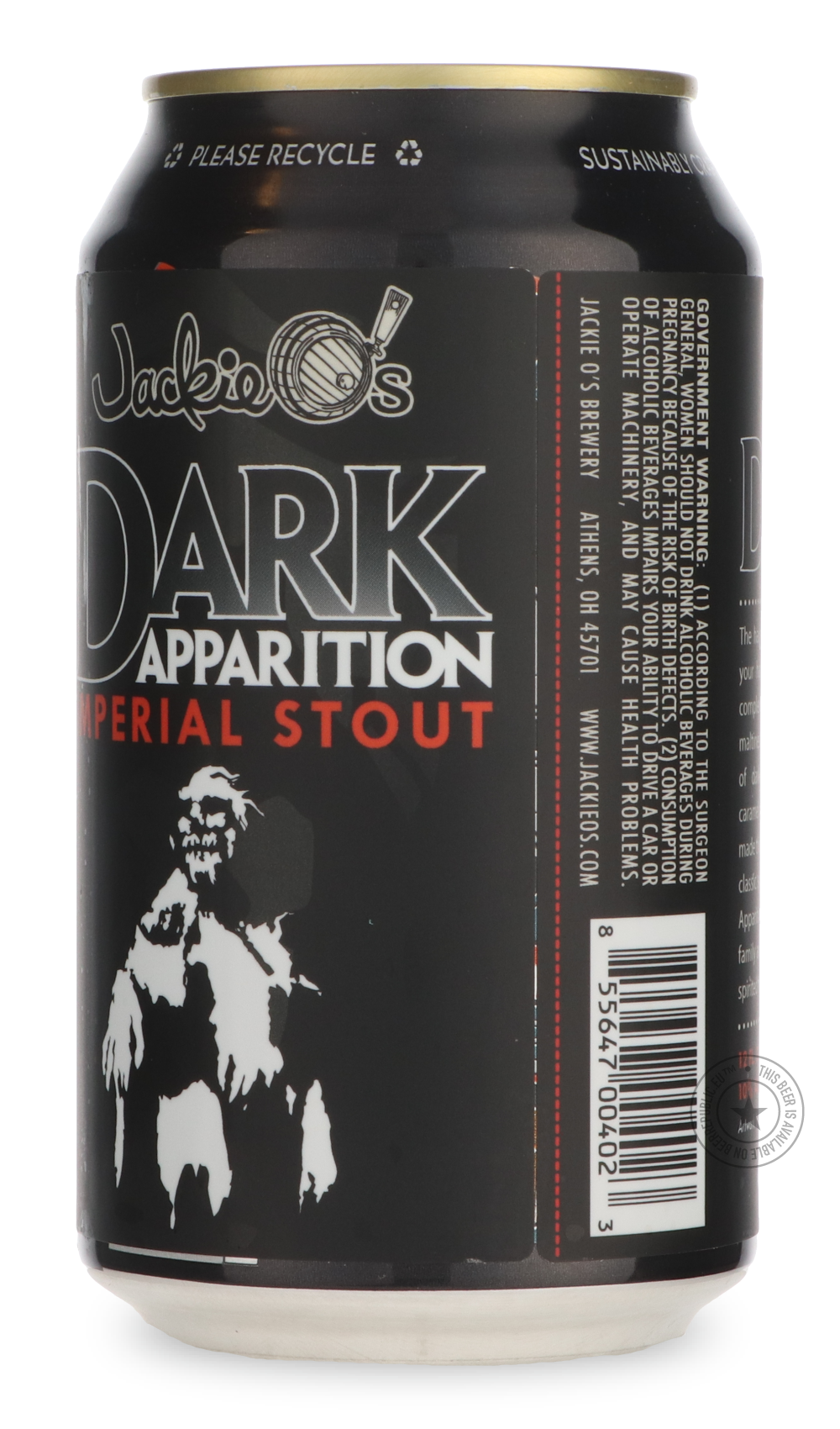 -Jackie O's- Dark Apparition-Stout & Porter- Only @ Beer Republic - The best online beer store for American & Canadian craft beer - Buy beer online from the USA and Canada - Bier online kopen - Amerikaans bier kopen - Craft beer store - Craft beer kopen - Amerikanisch bier kaufen - Bier online kaufen - Acheter biere online - IPA - Stout - Porter - New England IPA - Hazy IPA - Imperial Stout - Barrel Aged - Barrel Aged Imperial Stout - Brown - Dark beer - Blond - Blonde - Pilsner - Lager - Wheat - Weizen - A