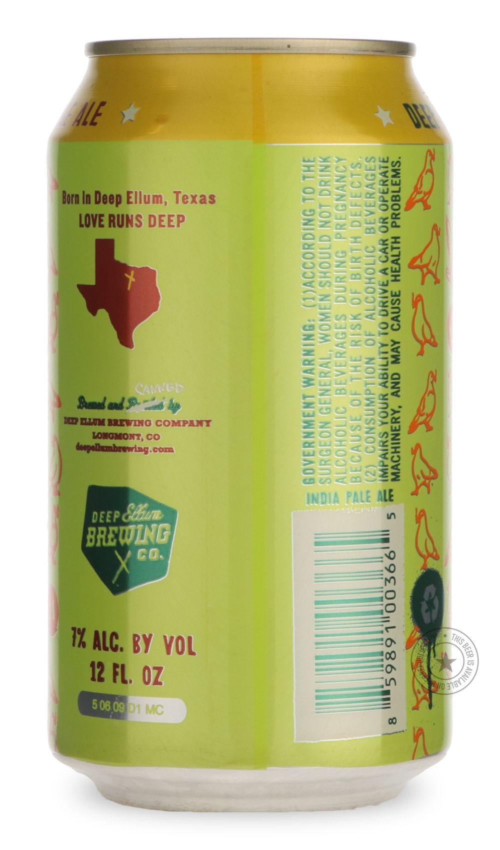 -Deep Ellum- Deep Ellum IPA-IPA- Only @ Beer Republic - The best online beer store for American & Canadian craft beer - Buy beer online from the USA and Canada - Bier online kopen - Amerikaans bier kopen - Craft beer store - Craft beer kopen - Amerikanisch bier kaufen - Bier online kaufen - Acheter biere online - IPA - Stout - Porter - New England IPA - Hazy IPA - Imperial Stout - Barrel Aged - Barrel Aged Imperial Stout - Brown - Dark beer - Blond - Blonde - Pilsner - Lager - Wheat - Weizen - Amber - Barle