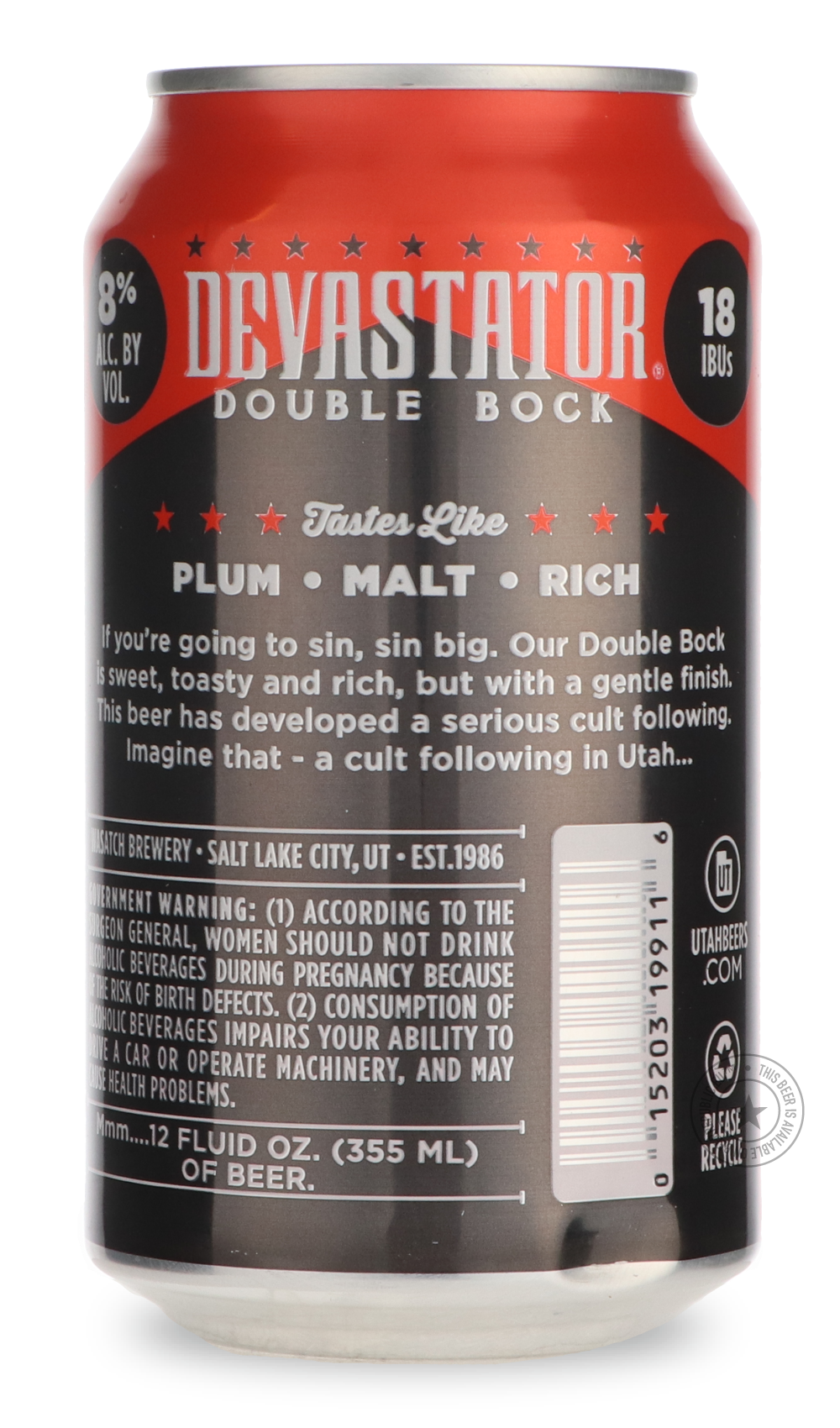 -Wasatch- Devastator-Brown & Dark- Only @ Beer Republic - The best online beer store for American & Canadian craft beer - Buy beer online from the USA and Canada - Bier online kopen - Amerikaans bier kopen - Craft beer store - Craft beer kopen - Amerikanisch bier kaufen - Bier online kaufen - Acheter biere online - IPA - Stout - Porter - New England IPA - Hazy IPA - Imperial Stout - Barrel Aged - Barrel Aged Imperial Stout - Brown - Dark beer - Blond - Blonde - Pilsner - Lager - Wheat - Weizen - Amber - Bar