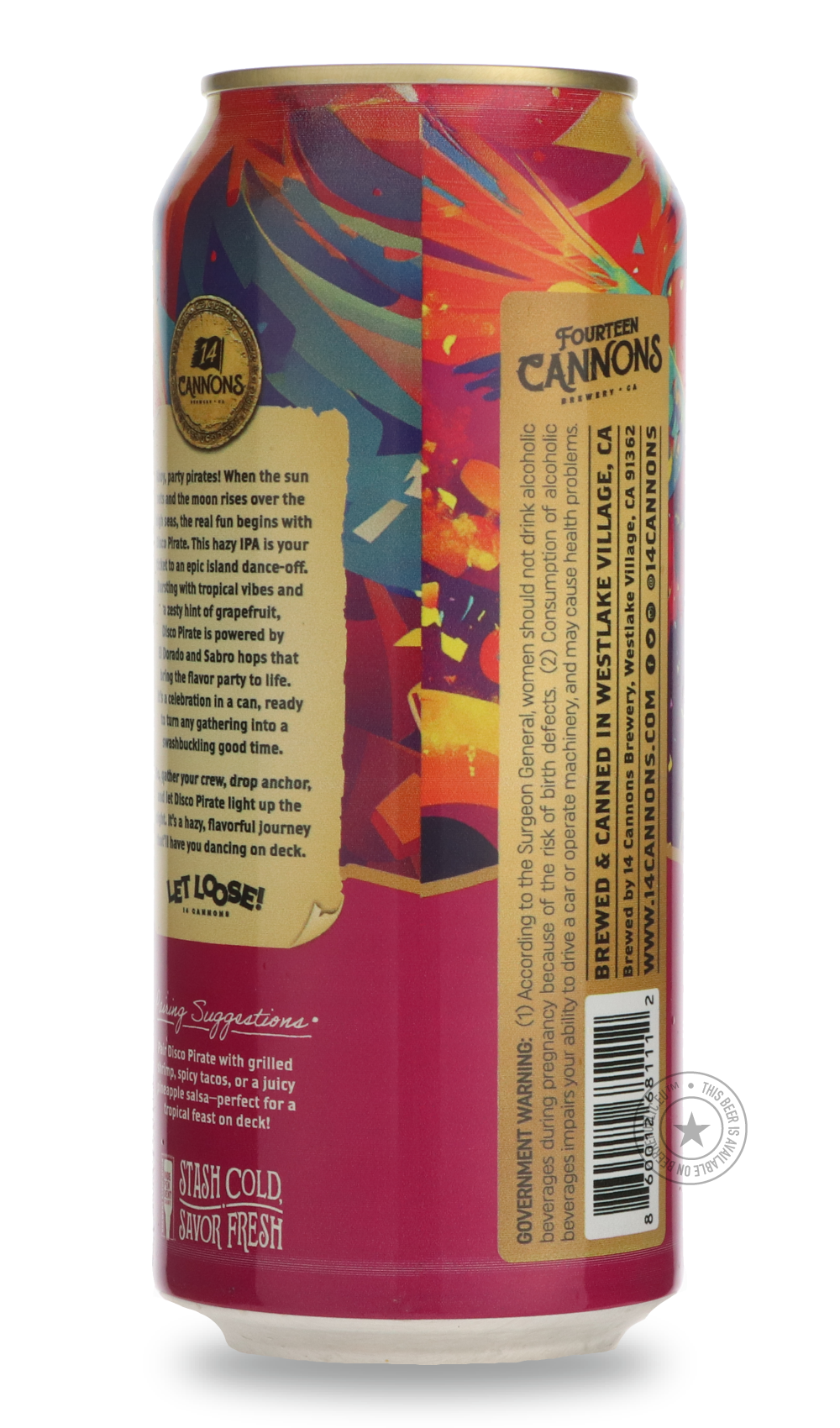 -14 Cannons- Disco Pirate-IPA- Only @ Beer Republic - The best online beer store for American & Canadian craft beer - Buy beer online from the USA and Canada - Bier online kopen - Amerikaans bier kopen - Craft beer store - Craft beer kopen - Amerikanisch bier kaufen - Bier online kaufen - Acheter biere online - IPA - Stout - Porter - New England IPA - Hazy IPA - Imperial Stout - Barrel Aged - Barrel Aged Imperial Stout - Brown - Dark beer - Blond - Blonde - Pilsner - Lager - Wheat - Weizen - Amber - Barley 