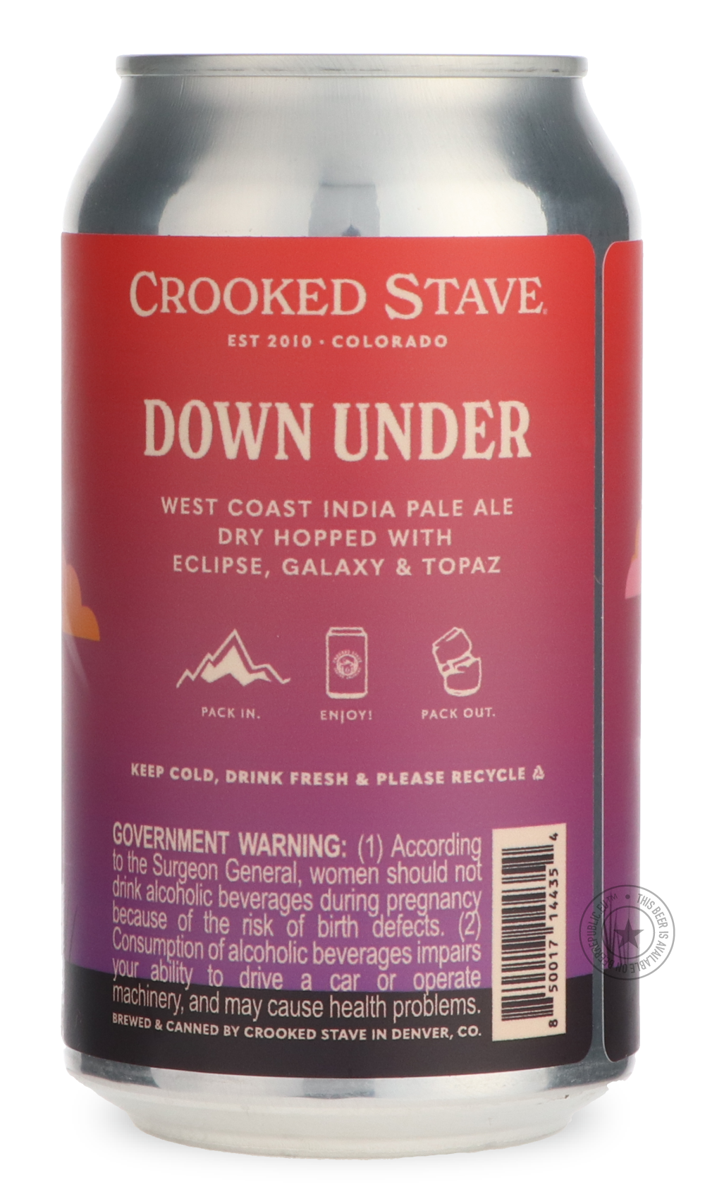 -Crooked Stave- Down Under-IPA- Only @ Beer Republic - The best online beer store for American & Canadian craft beer - Buy beer online from the USA and Canada - Bier online kopen - Amerikaans bier kopen - Craft beer store - Craft beer kopen - Amerikanisch bier kaufen - Bier online kaufen - Acheter biere online - IPA - Stout - Porter - New England IPA - Hazy IPA - Imperial Stout - Barrel Aged - Barrel Aged Imperial Stout - Brown - Dark beer - Blond - Blonde - Pilsner - Lager - Wheat - Weizen - Amber - Barley