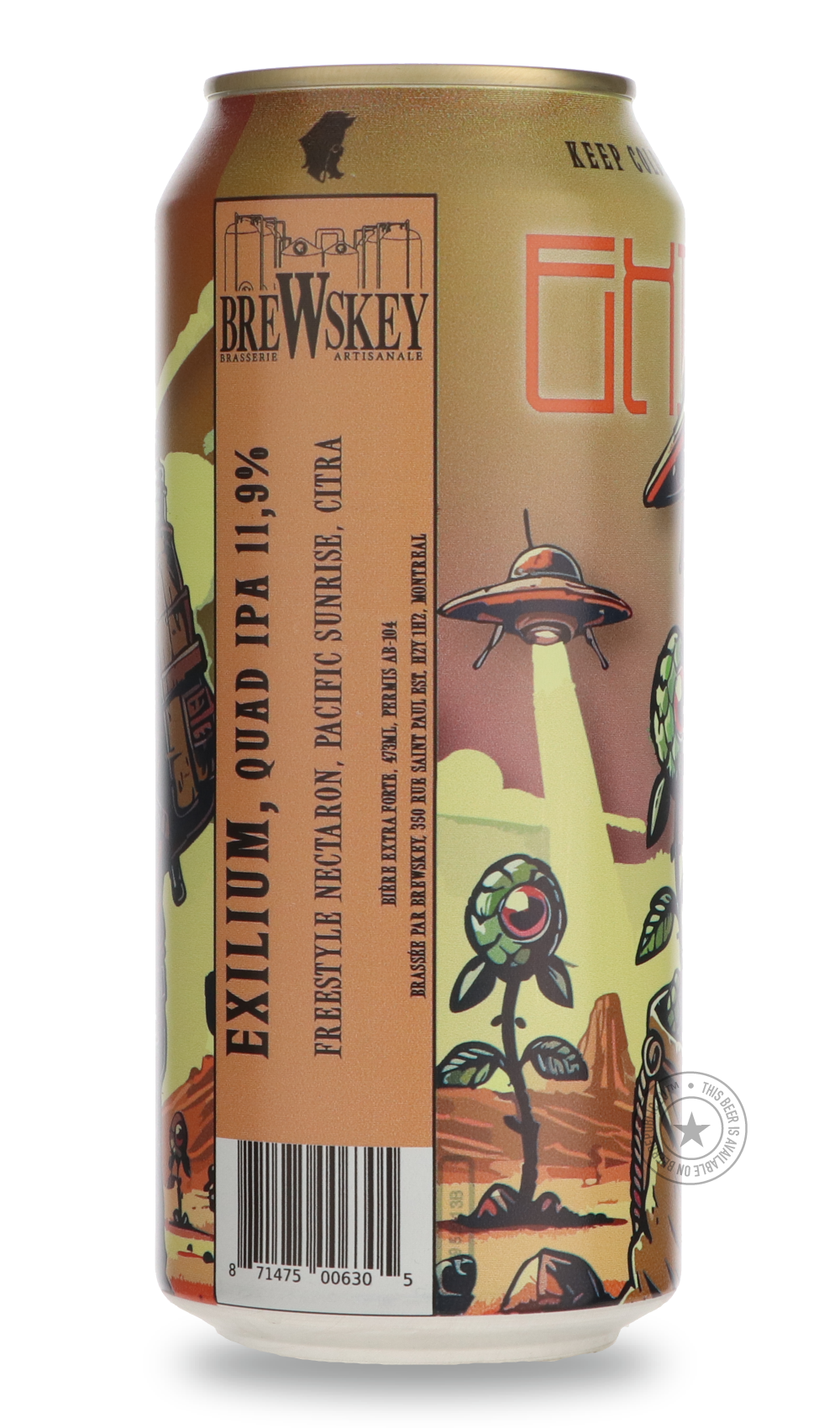 -Brewskey- EXILIUM-IPA- Only @ Beer Republic - The best online beer store for American & Canadian craft beer - Buy beer online from the USA and Canada - Bier online kopen - Amerikaans bier kopen - Craft beer store - Craft beer kopen - Amerikanisch bier kaufen - Bier online kaufen - Acheter biere online - IPA - Stout - Porter - New England IPA - Hazy IPA - Imperial Stout - Barrel Aged - Barrel Aged Imperial Stout - Brown - Dark beer - Blond - Blonde - Pilsner - Lager - Wheat - Weizen - Amber - Barley Wine - 